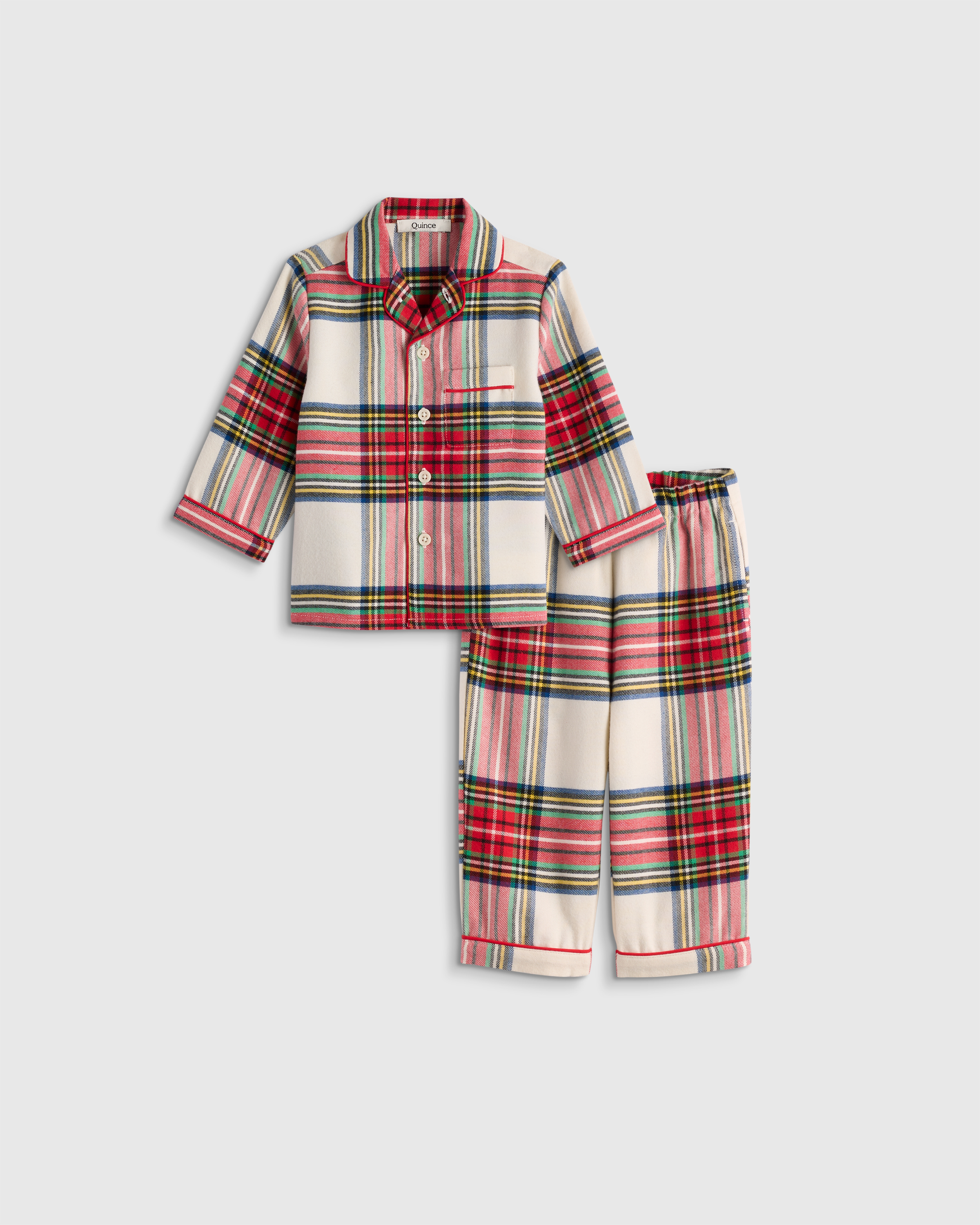Quince Holiday Flannel Pajama Set In Multi
