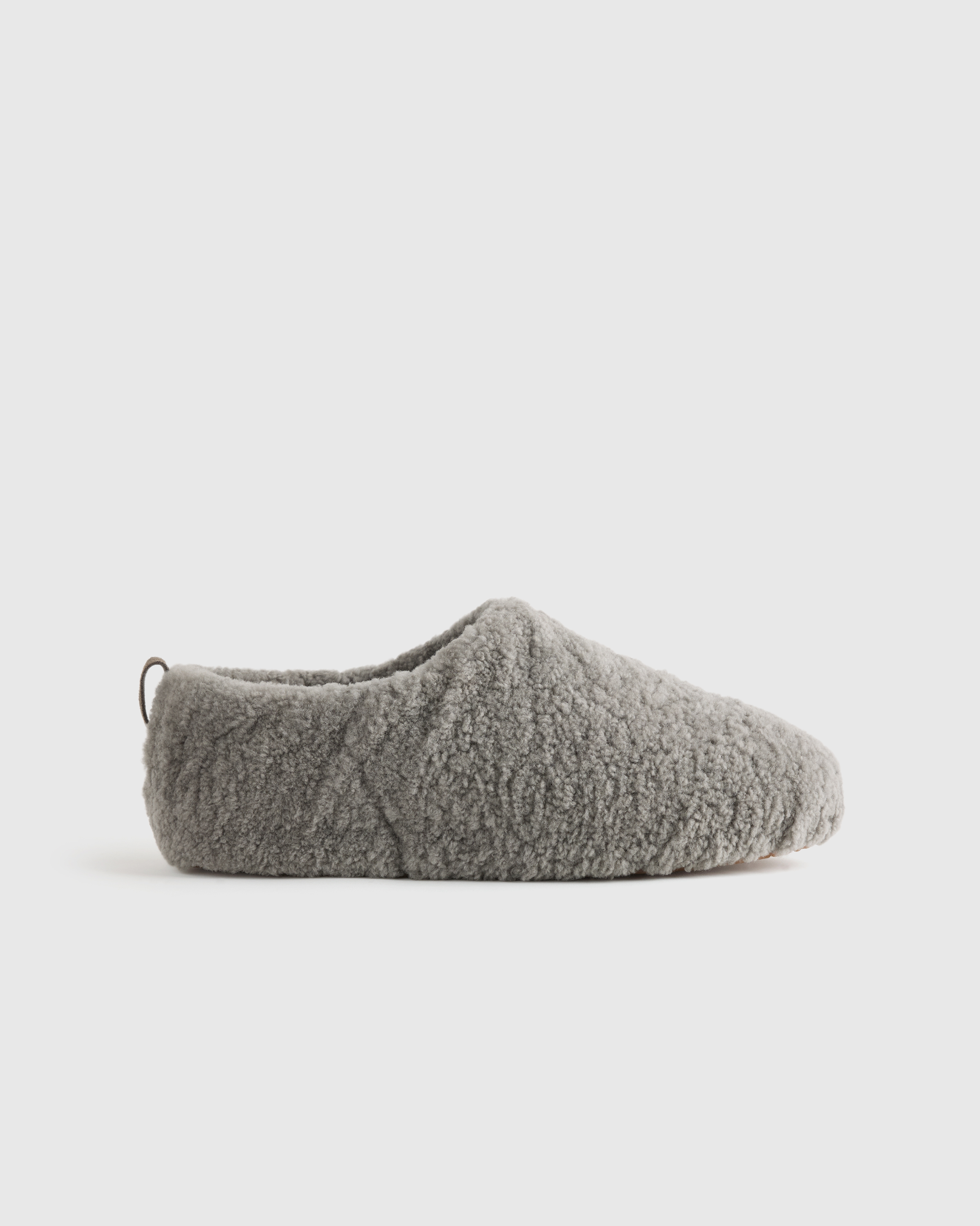 Charcoal Men's Genuine Shearling Lounge Slipper