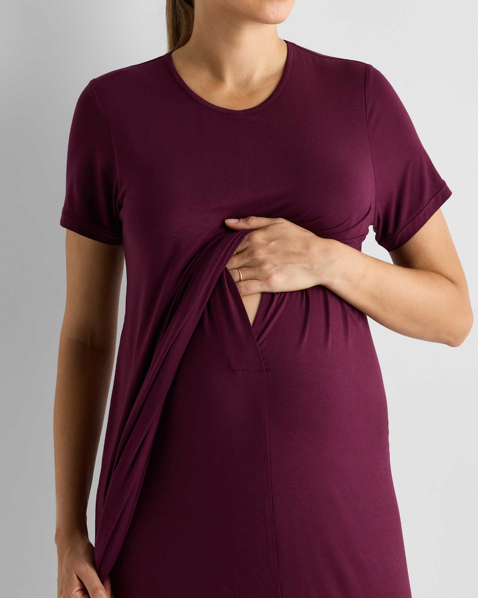 Bamboo Jersey Maternity & Nursing T-Shirt Dress Bamboo Jersey Maternity & Nursing T-Shirt Dress