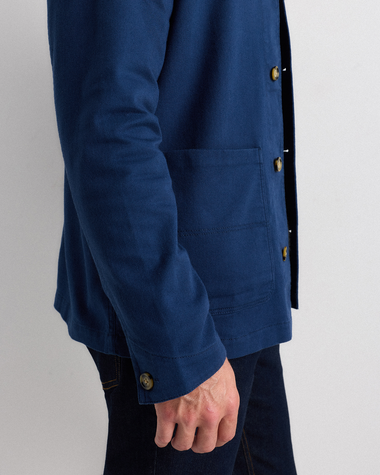 Organic Stretch Chore Jacket in Navy