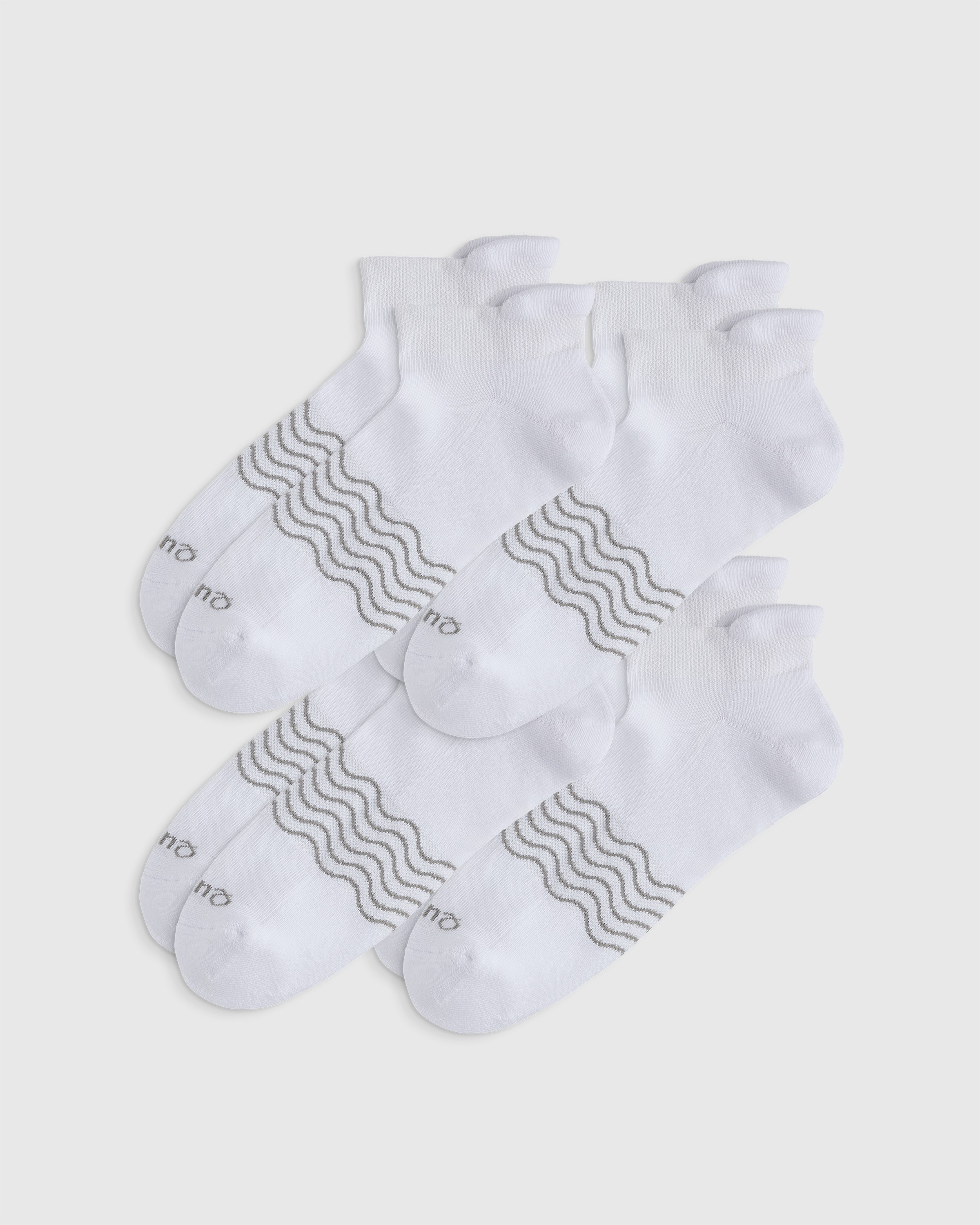 White Everyday Cotton Solid Ankle Socks (4-pack)