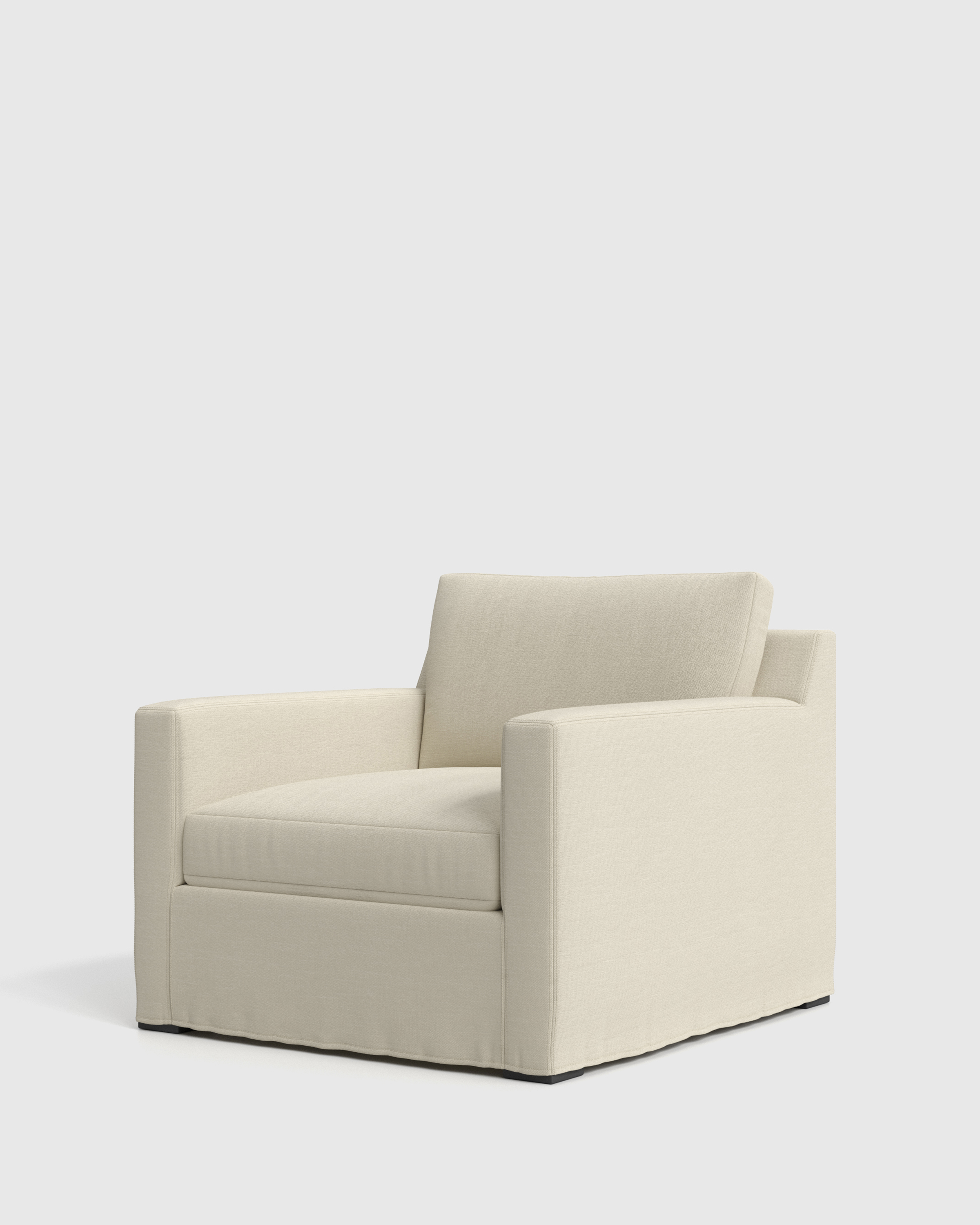 Ellery Performance Linen Slipcover Chair - thumbnail 3