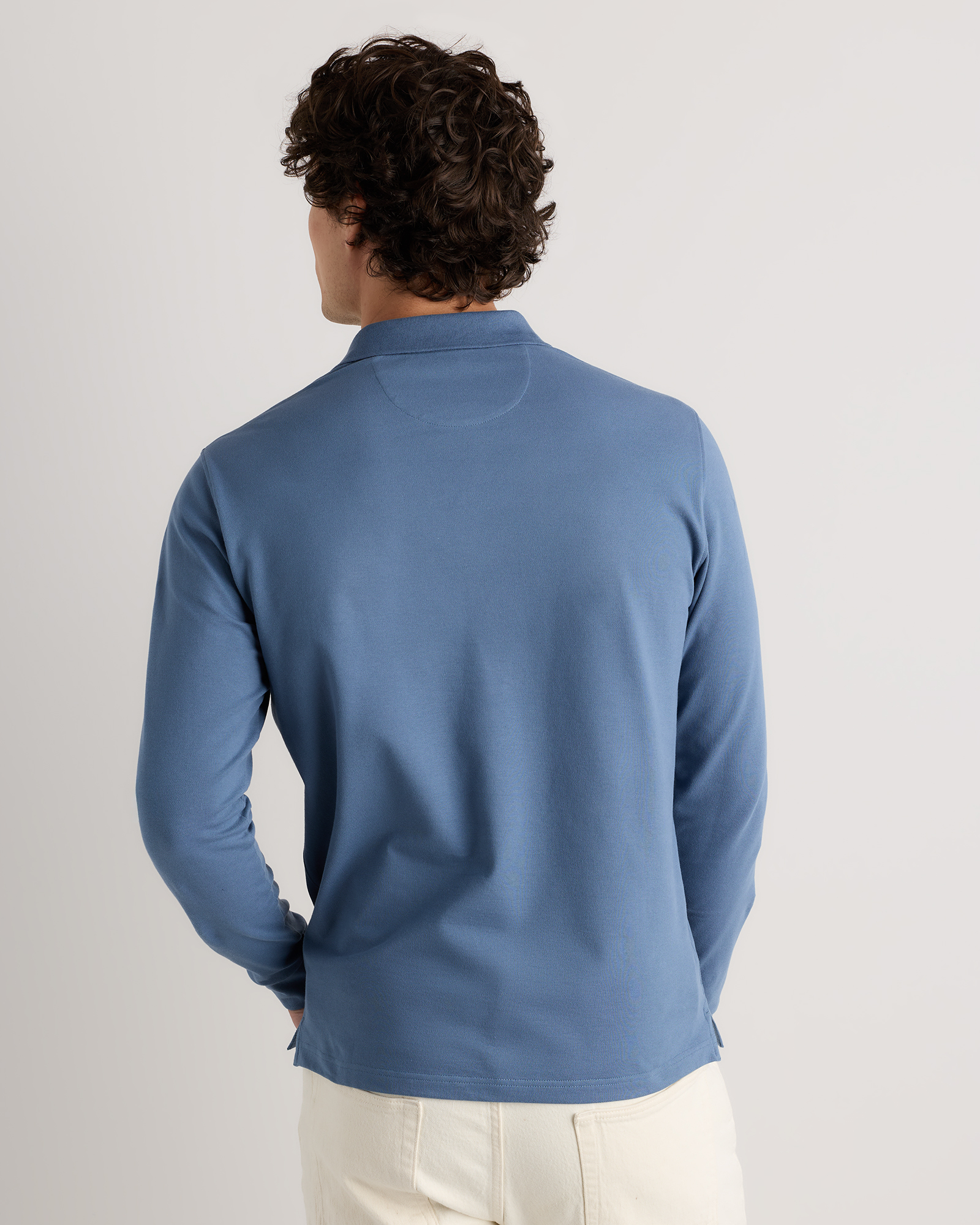 Organic Cotton Long Sleeve Pique Polo