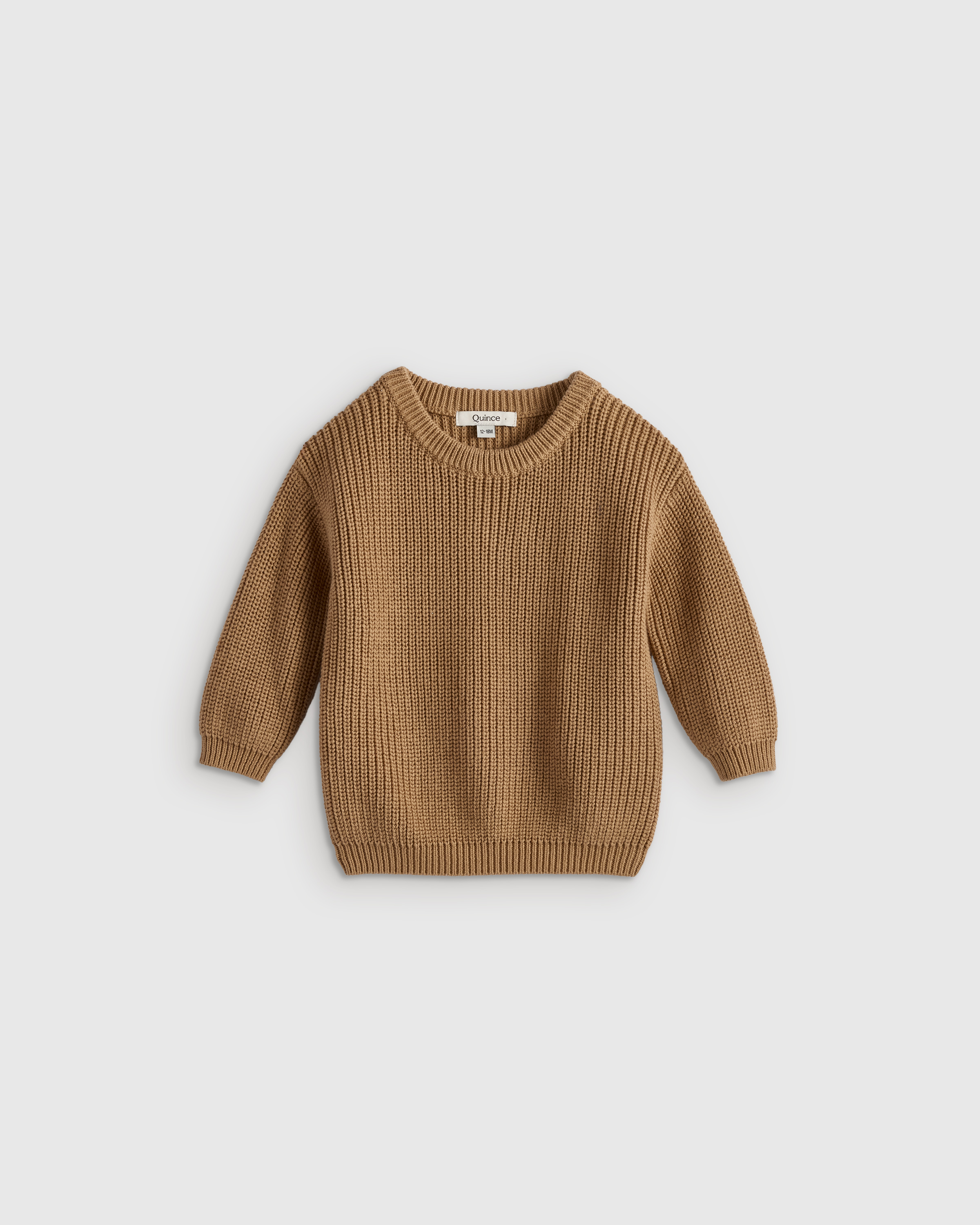 Camel 100% Organic Cotton Fisherman Tunic Sweater 