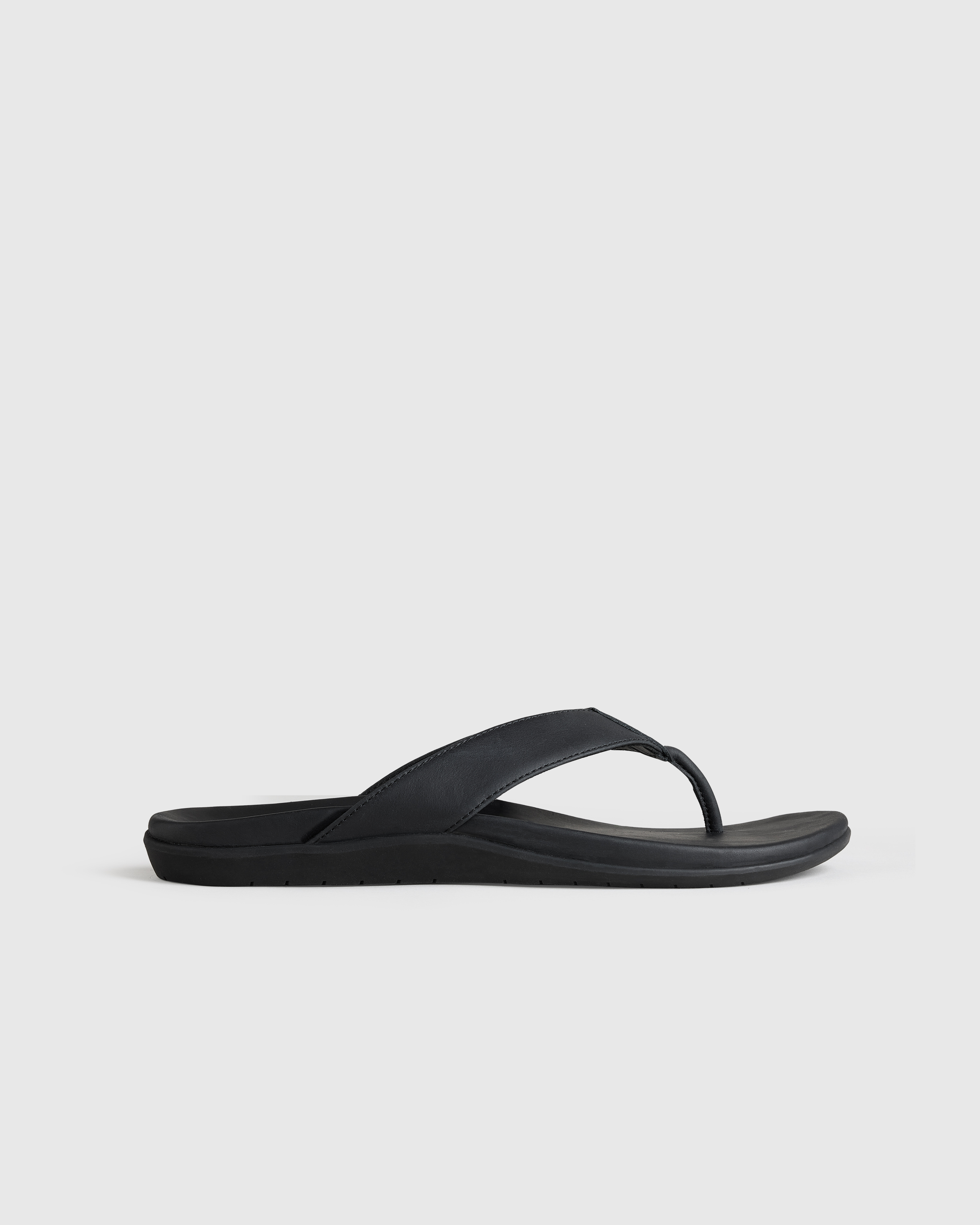 Black Crafted Leather Sandal