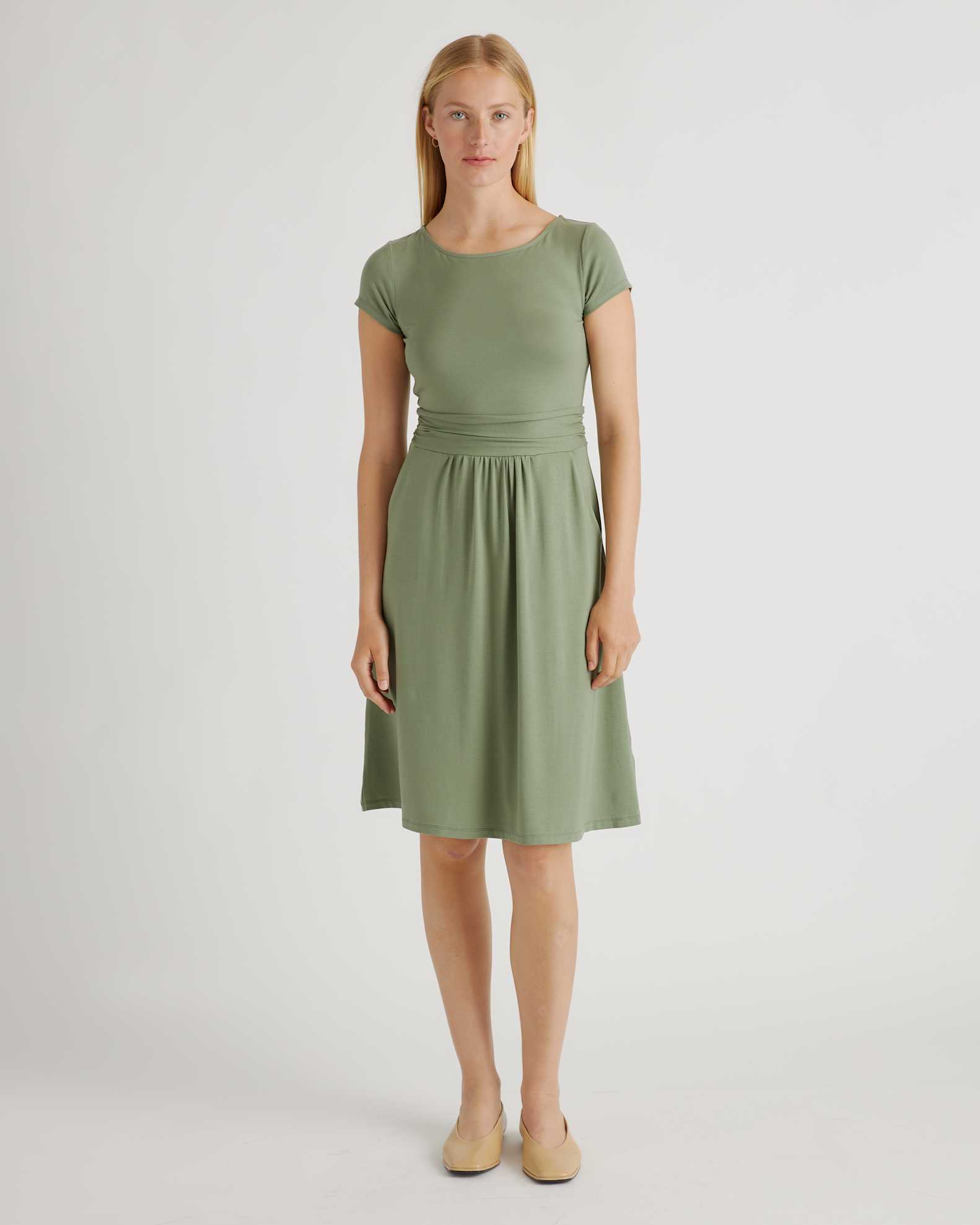 Tencel Jersey Ruched Waist Dress Tencel Jersey Ruched Waist Dress