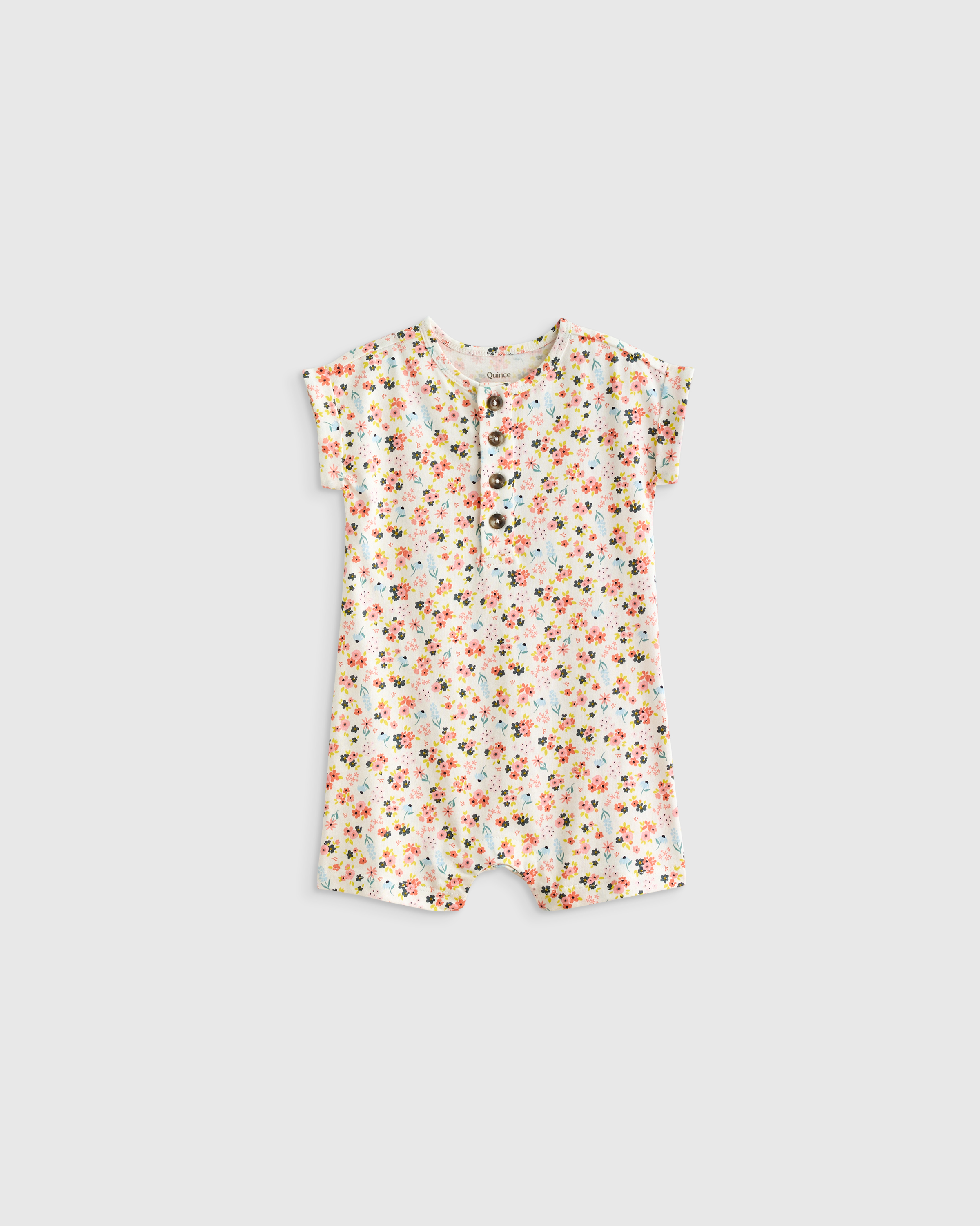 Multi Floral 100% Organic Cotton Romper 