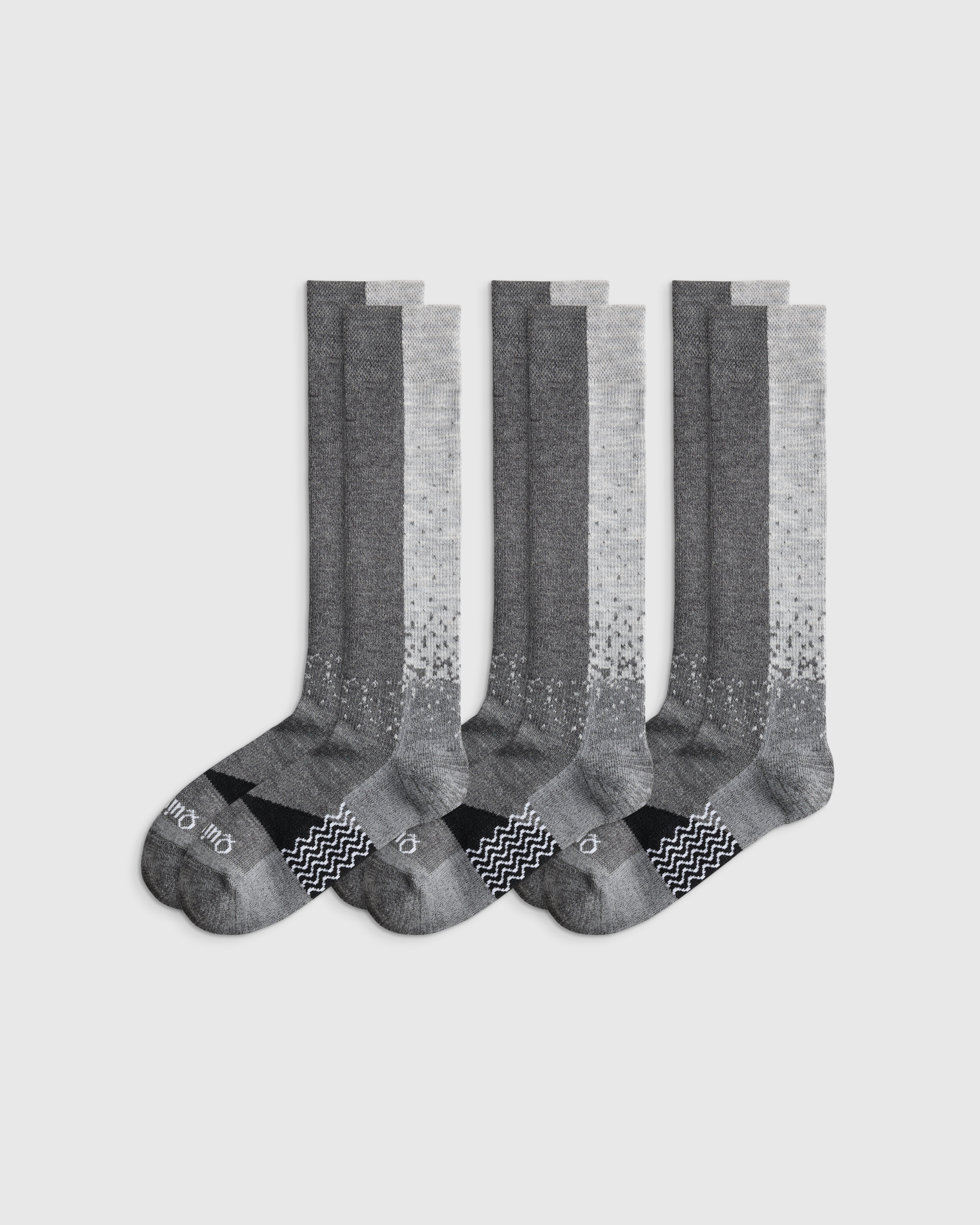 Charcoal/Grey Alpaca Lightweight Ski Socks (3-Pack)