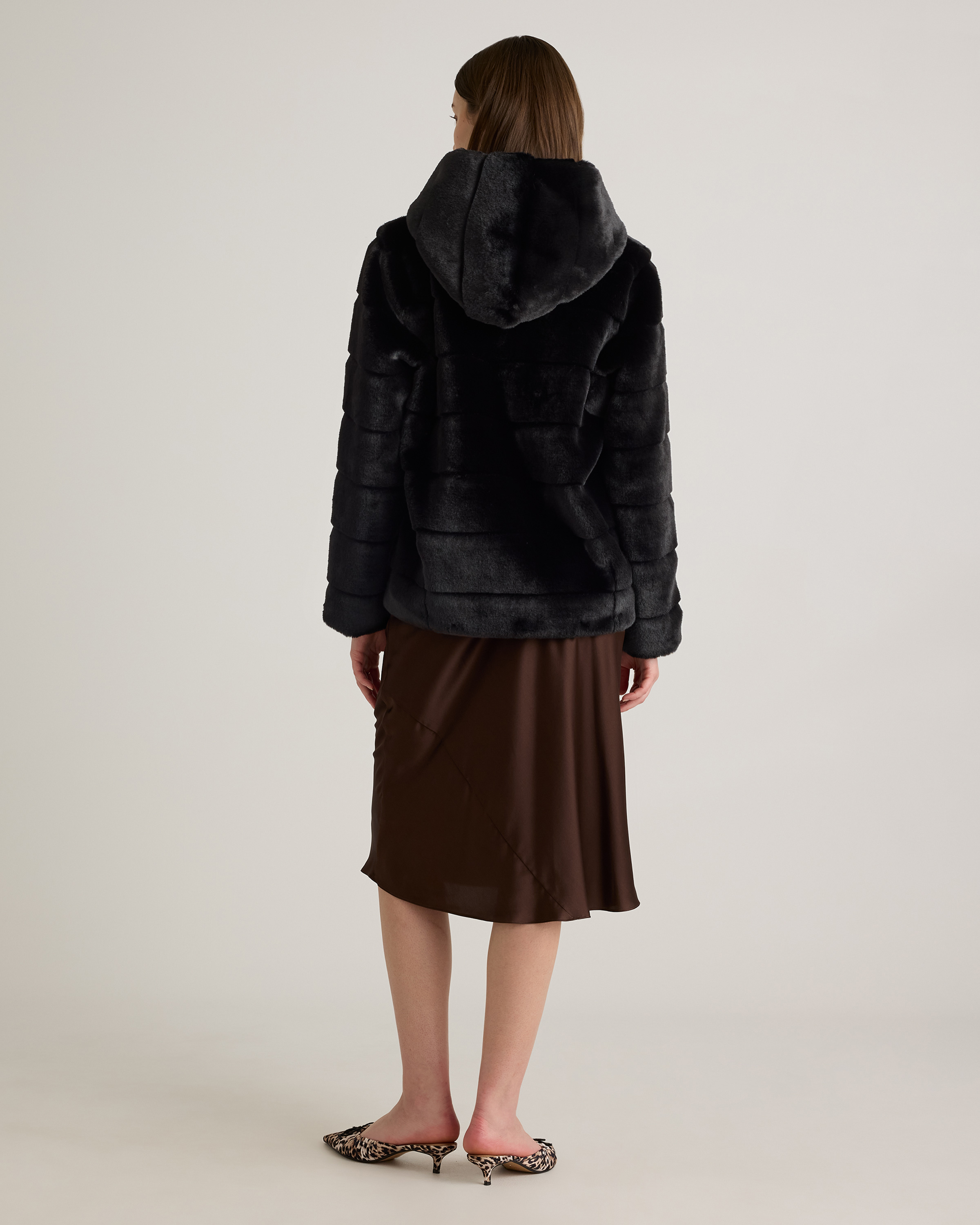 ジャケット・アウター Faux Fur Hoodie Duffle Coat nude petal S Hooded Faux Fur Jacket