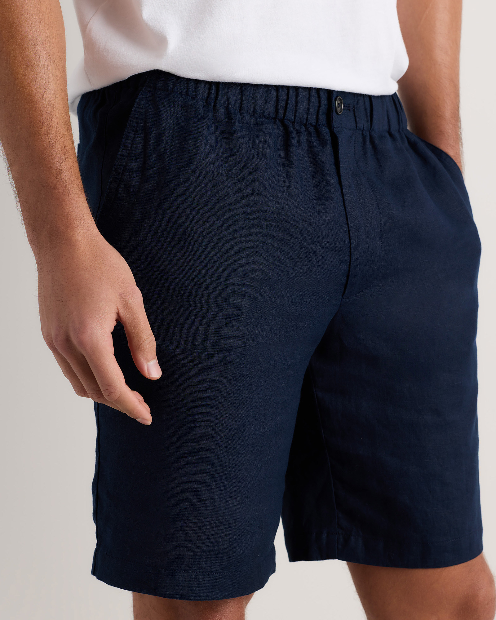 Men's 100% European Linen Shorts - 9