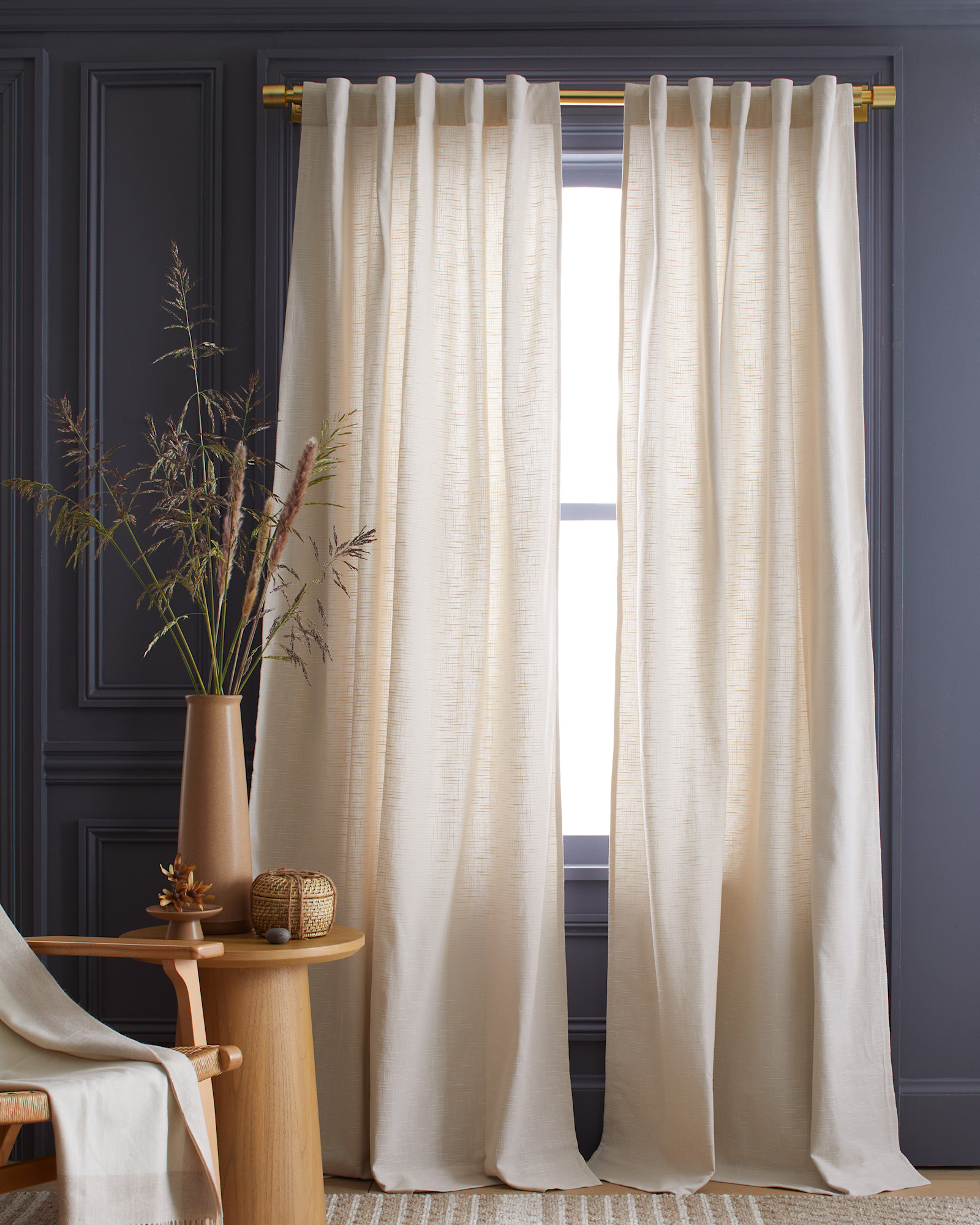 Curtain CottonSlub Sand 614