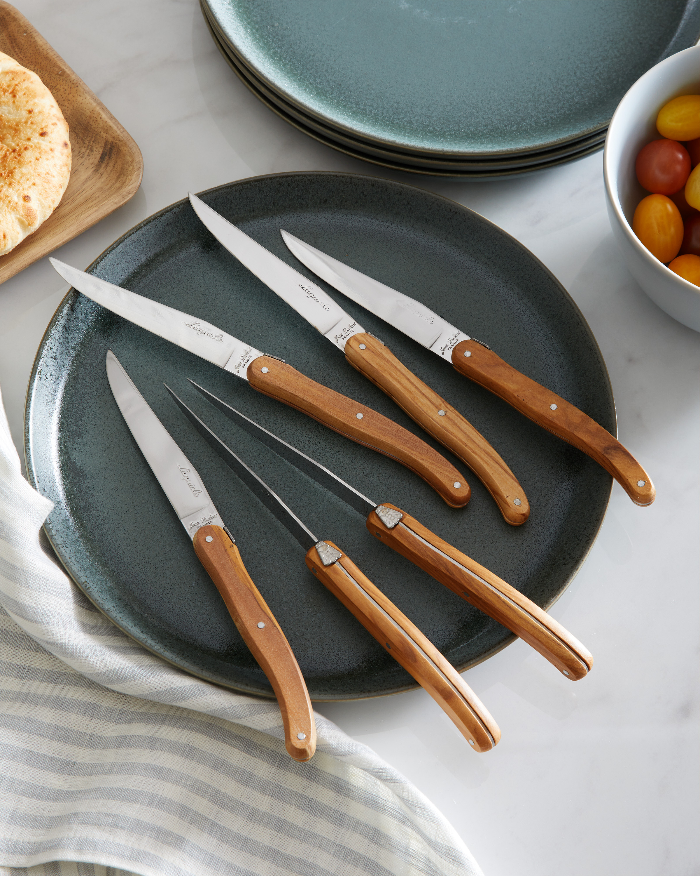 Kitchen LaguioleSteakKnives Olivewood 502