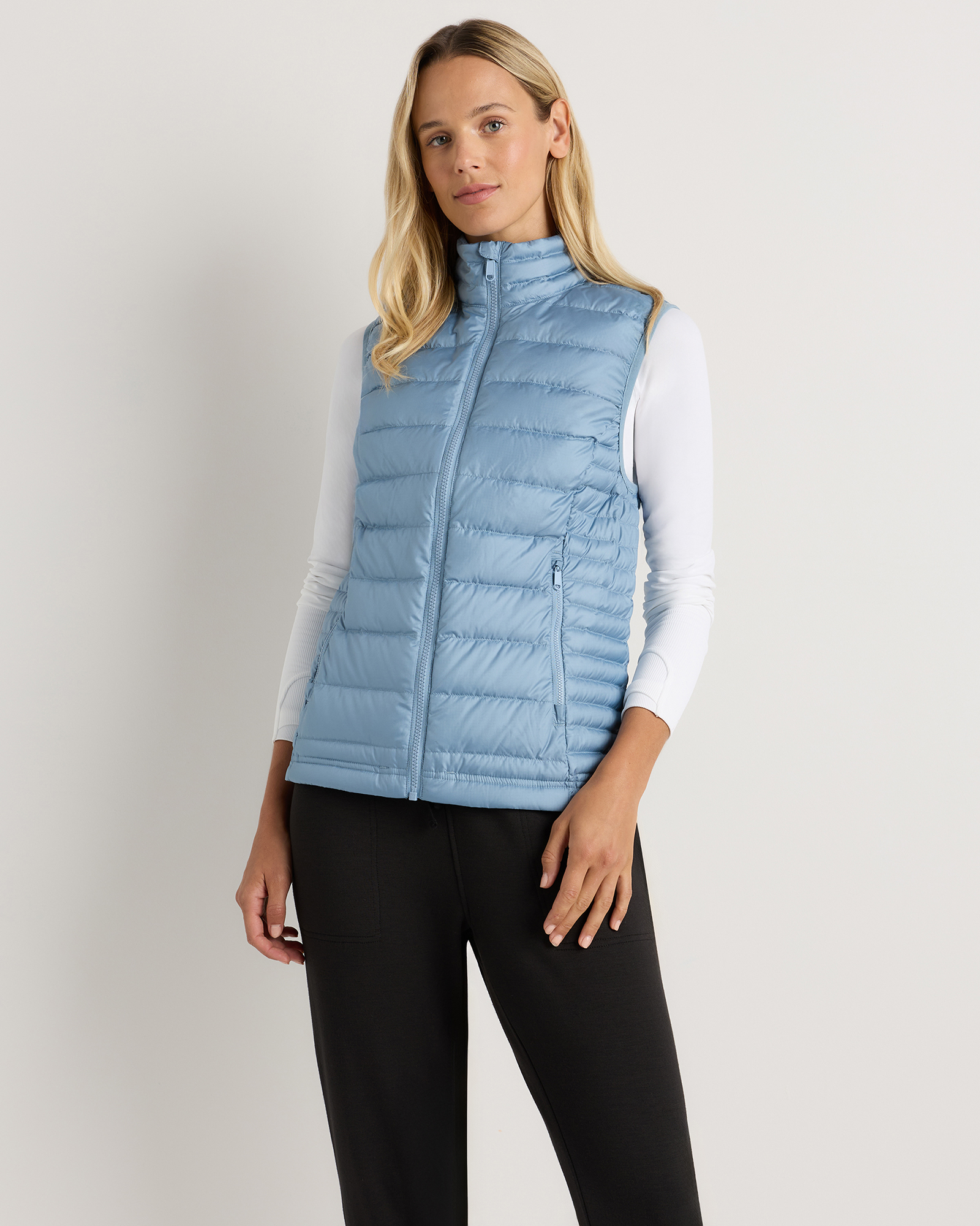 Dewstone Blue Lightweight Down Packable Puffer Vest