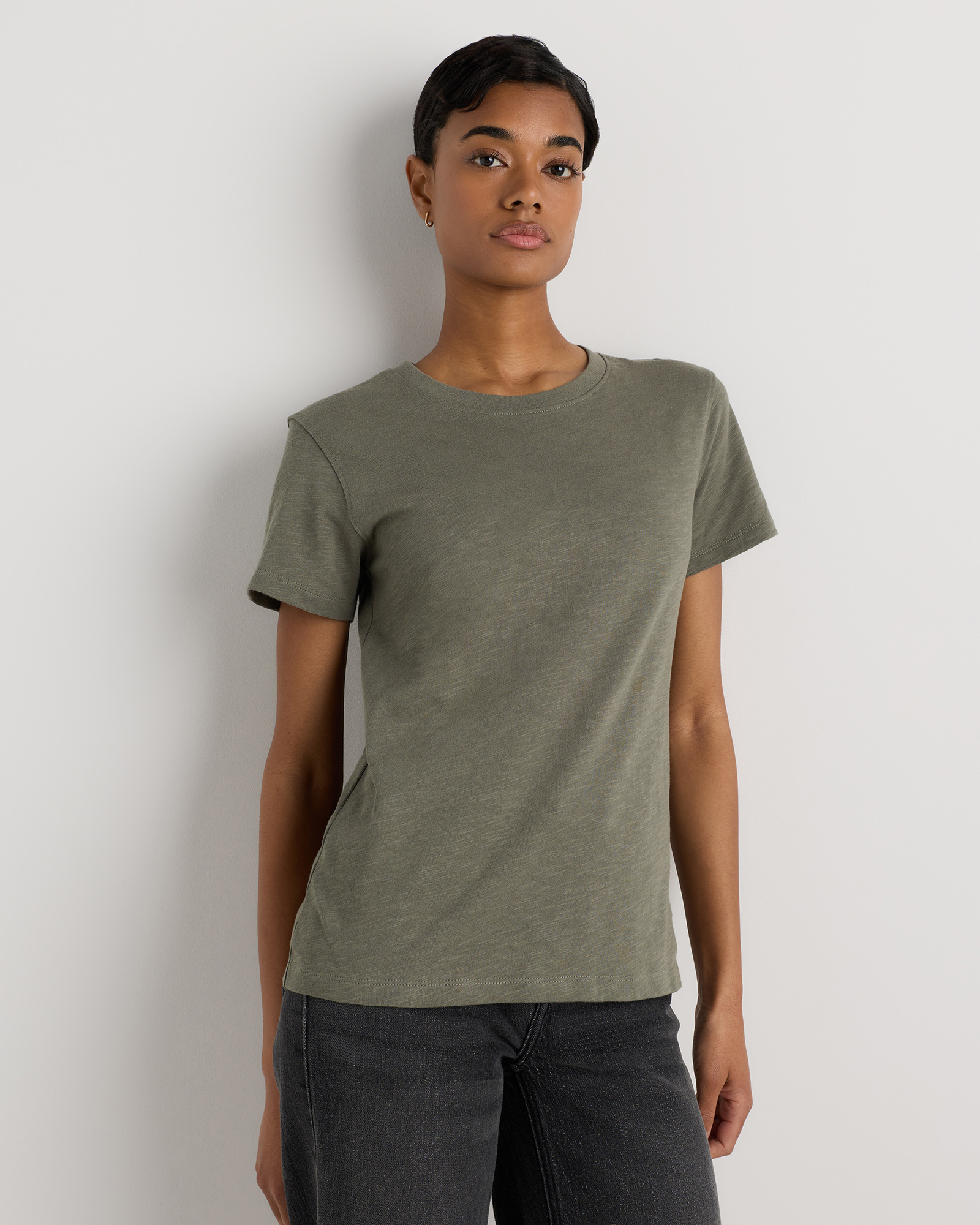 Organic Textured Cotton Peasant Blouse