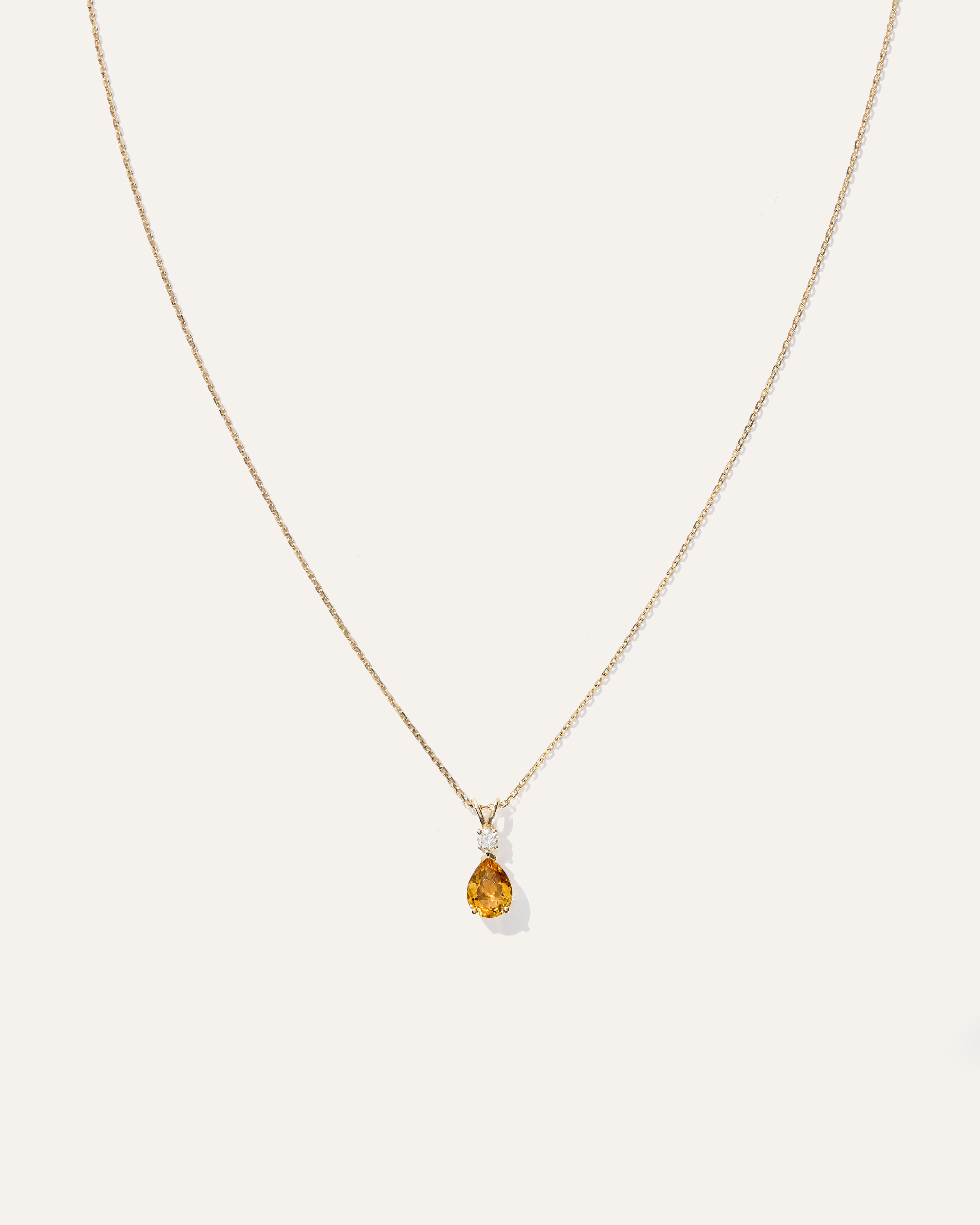 QUINCE WOMEN'S 14K GOLD DIAMOND & SEMI-PRECIOUS GEMSTONE DROP NECKLACE