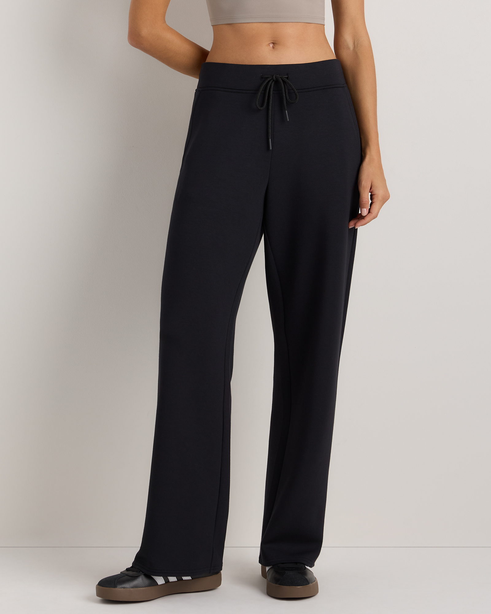 Black CloudComfort Wide Leg Pants