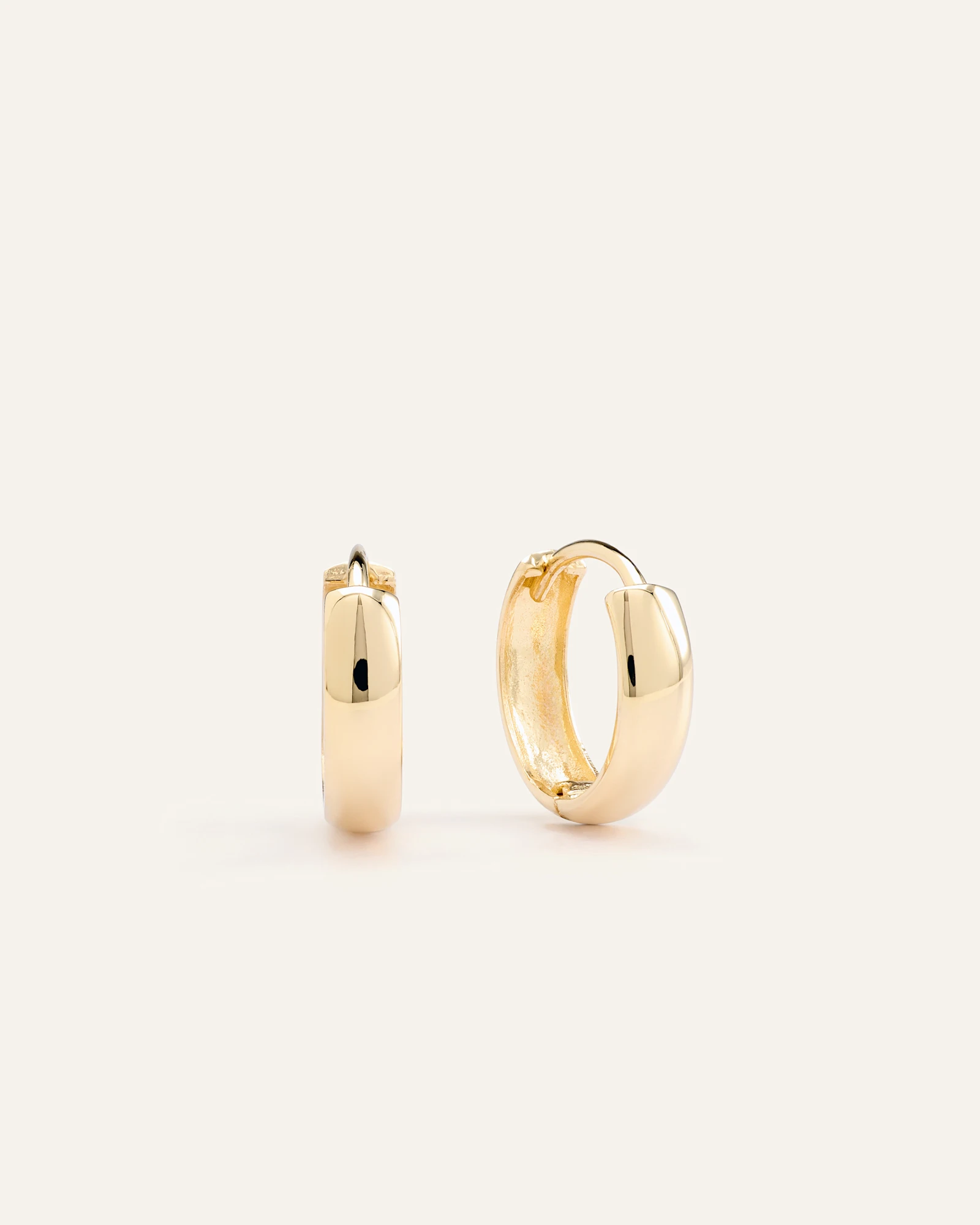 14K Gold 12mm Bold Hoops in Yellow Gold