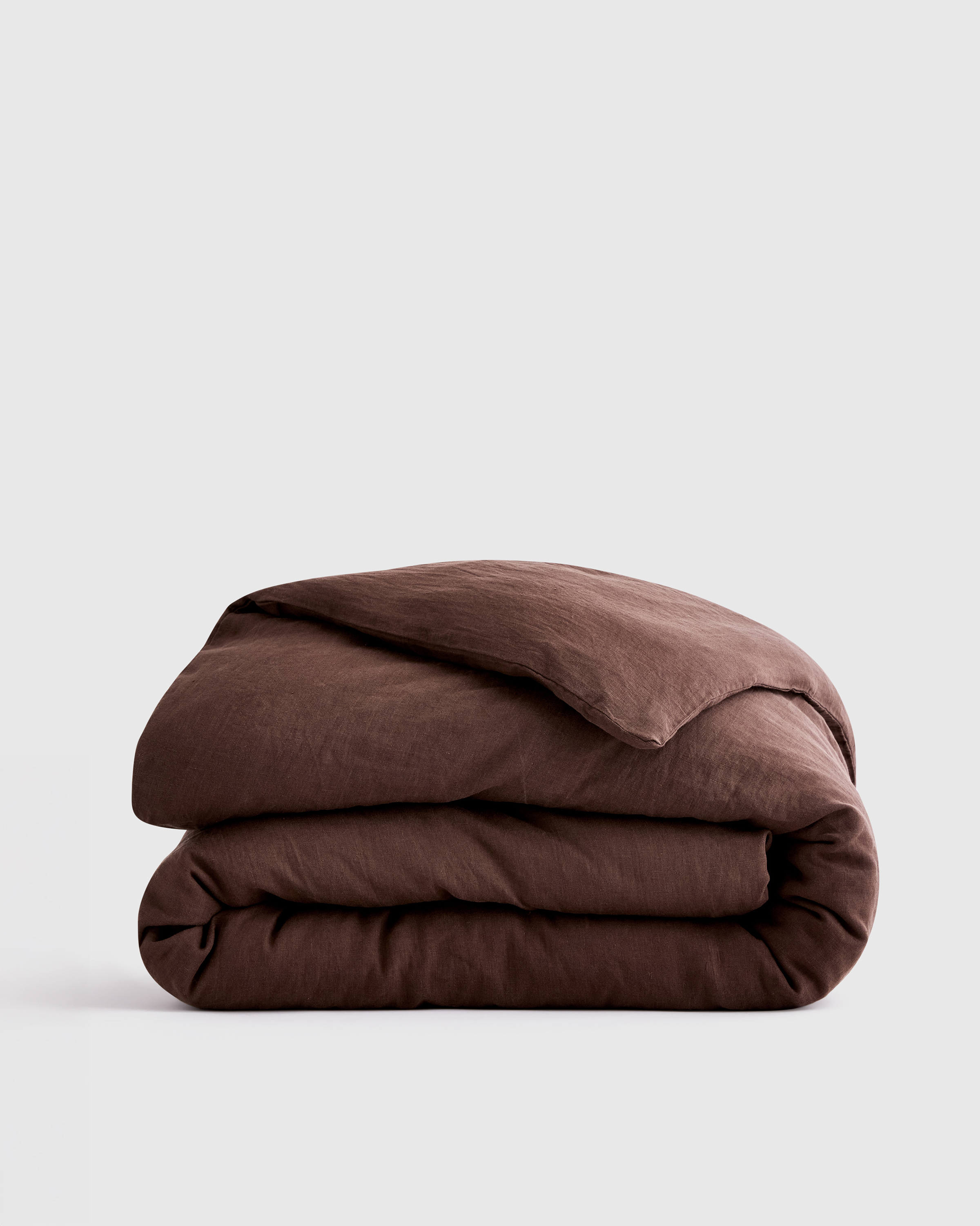 Espresso European Linen Duvet Cover