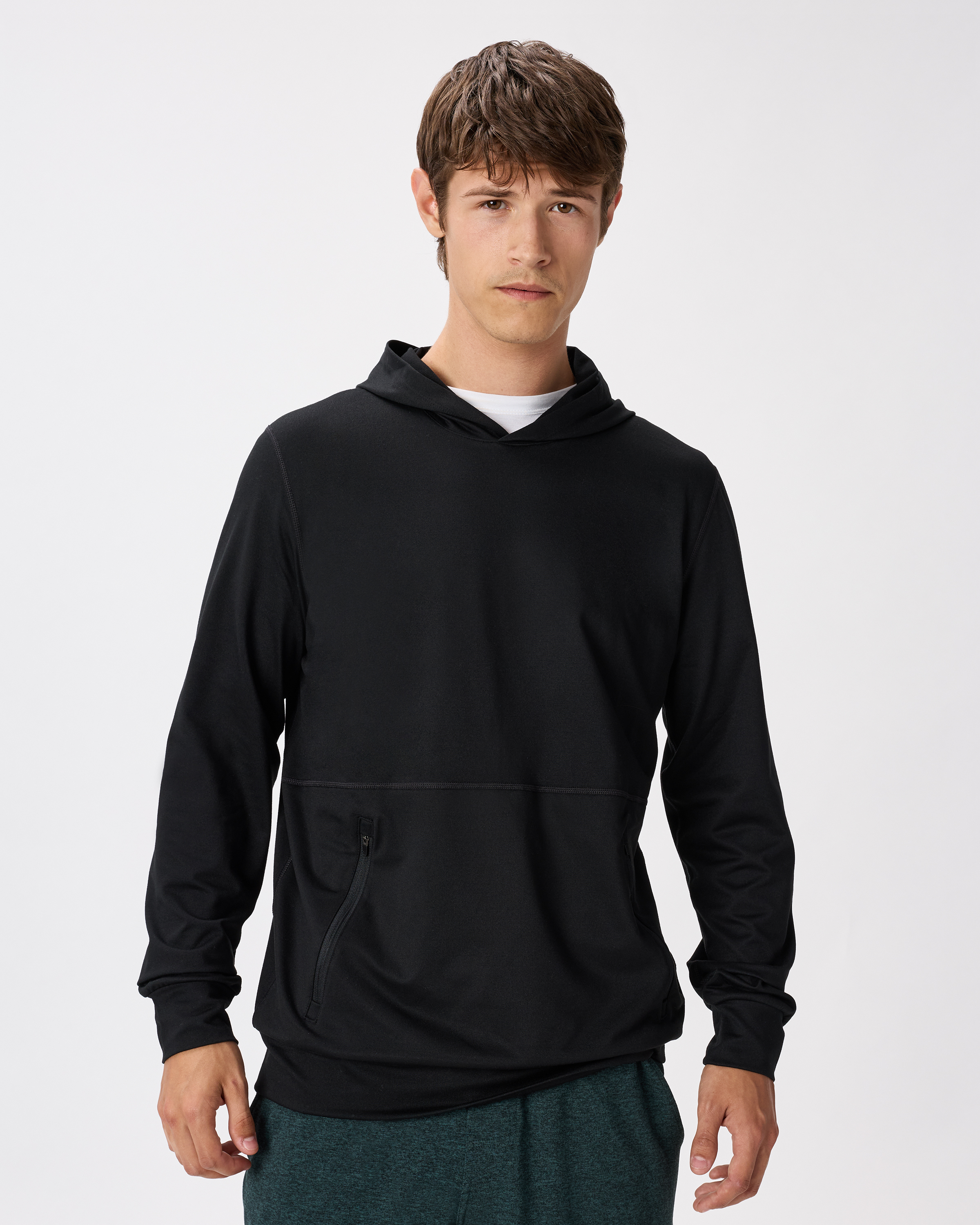 Black Flowknit Performance Hoodie