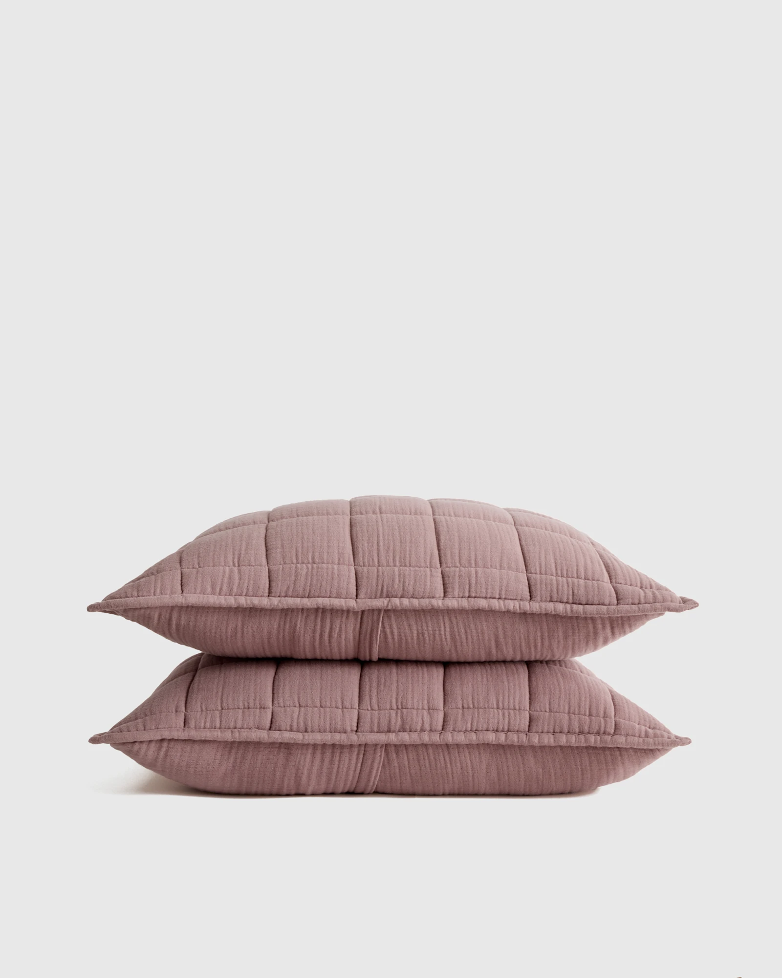 100% Organic Cotton Gauze Box Quilt Sham Set