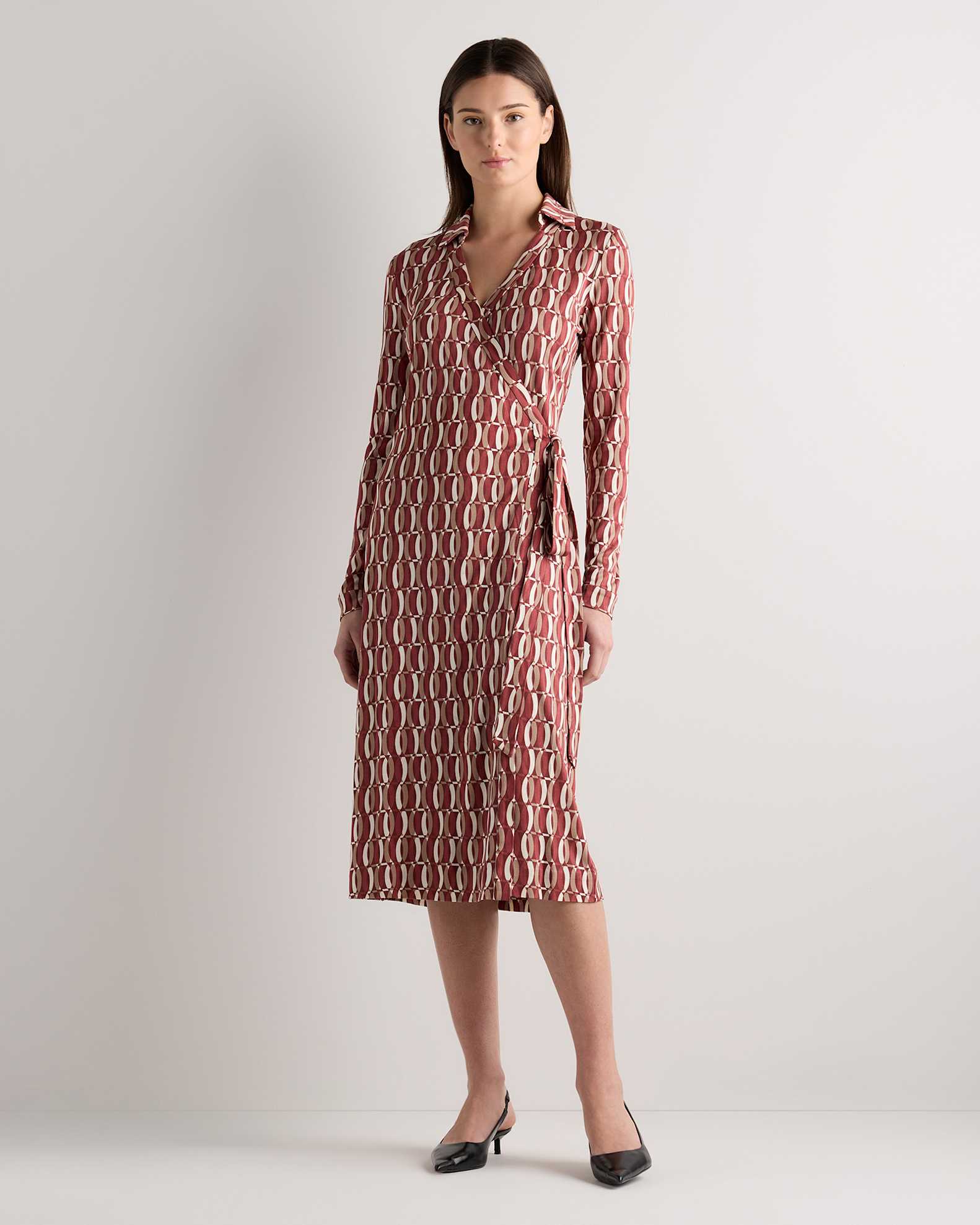 100% Silk Jersey Midi Wrap Dress 100% Silk Jersey Midi Wrap Dress