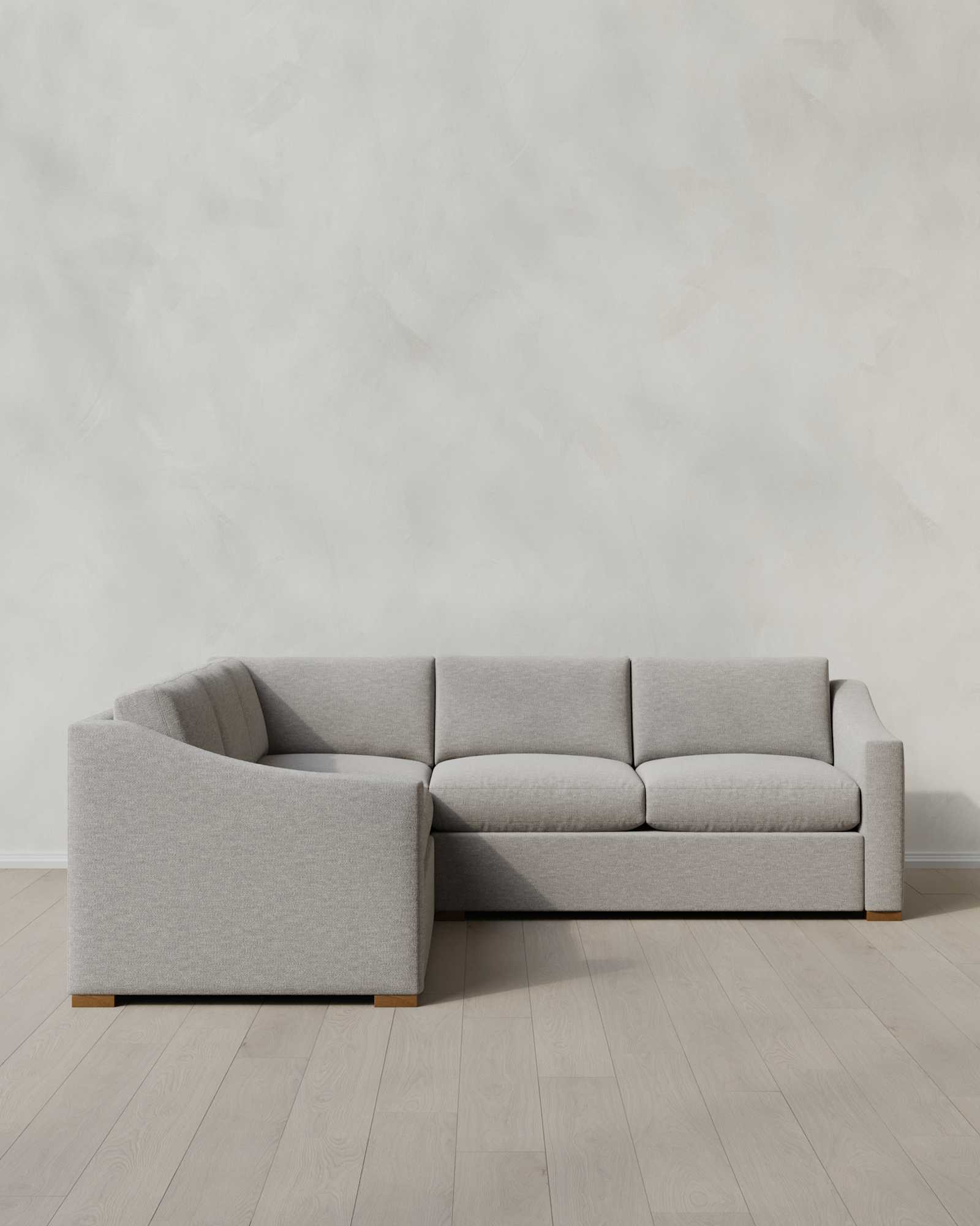 Hollis Slope Arm LSectional 110x110in Performance Basketweave Fog