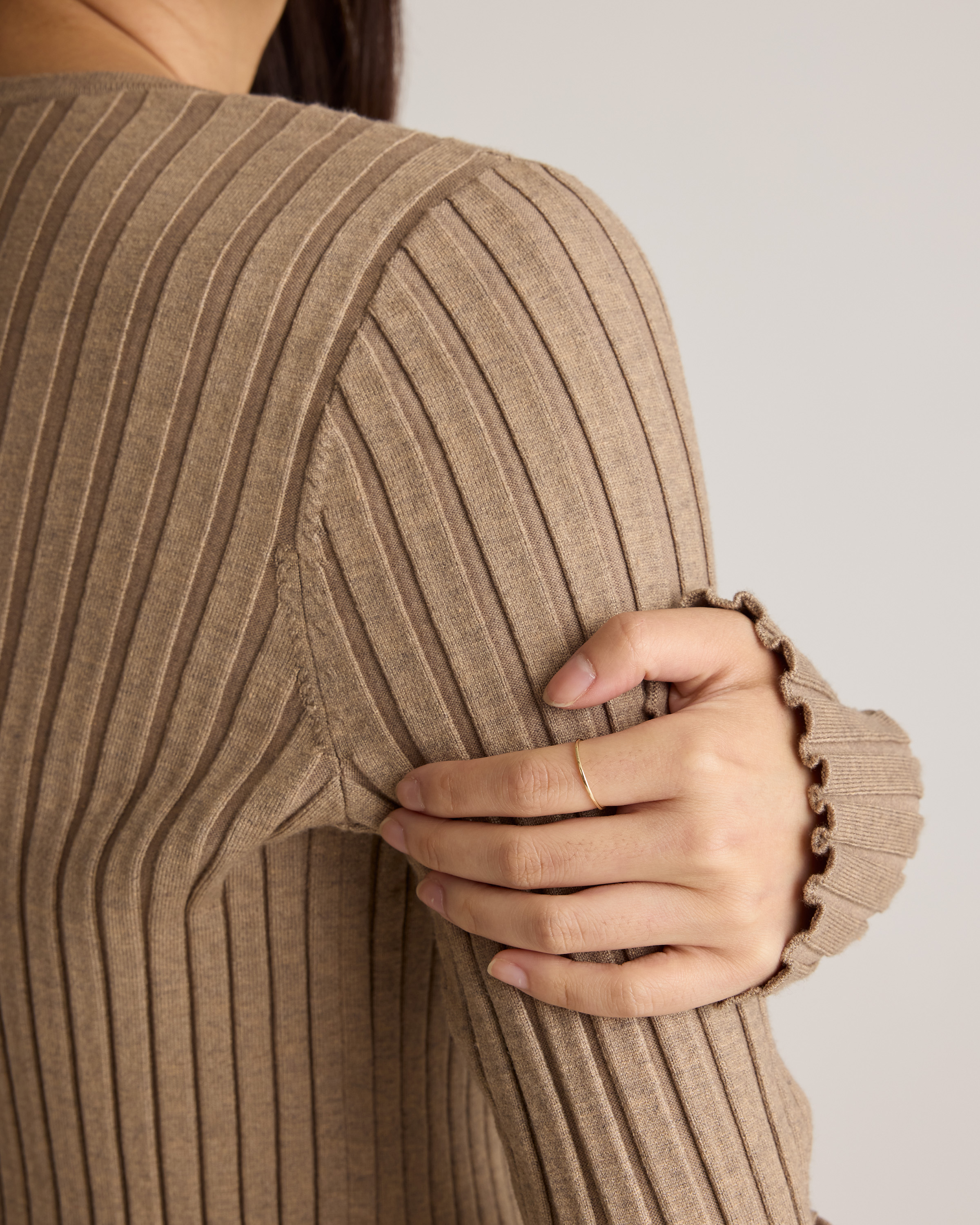 c*u様 pois compact rib cardigan コンパクトリブカー Eco-Knit Cropped Rib Cardigan