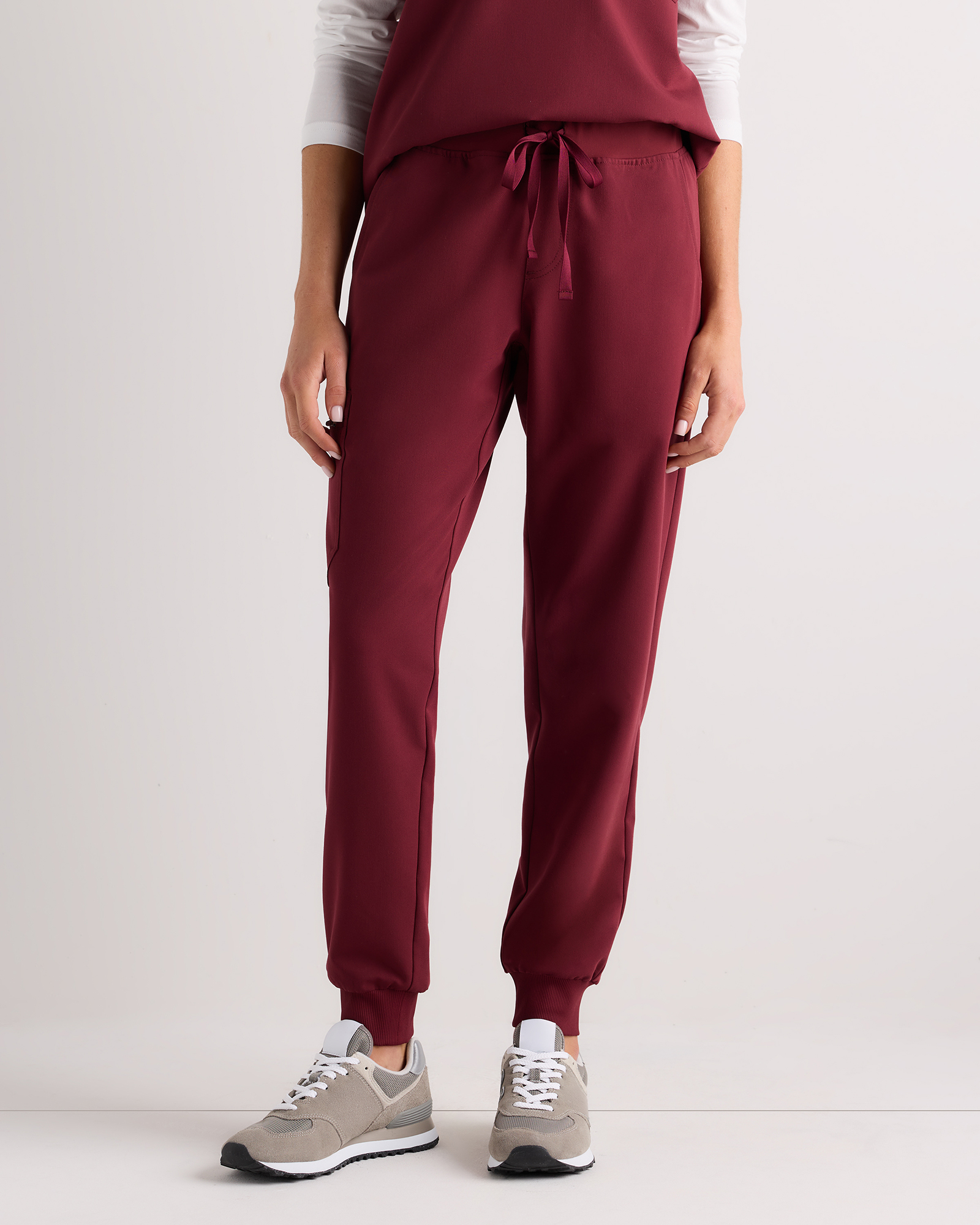 Burgundy AeraFlex Scrub Joggers