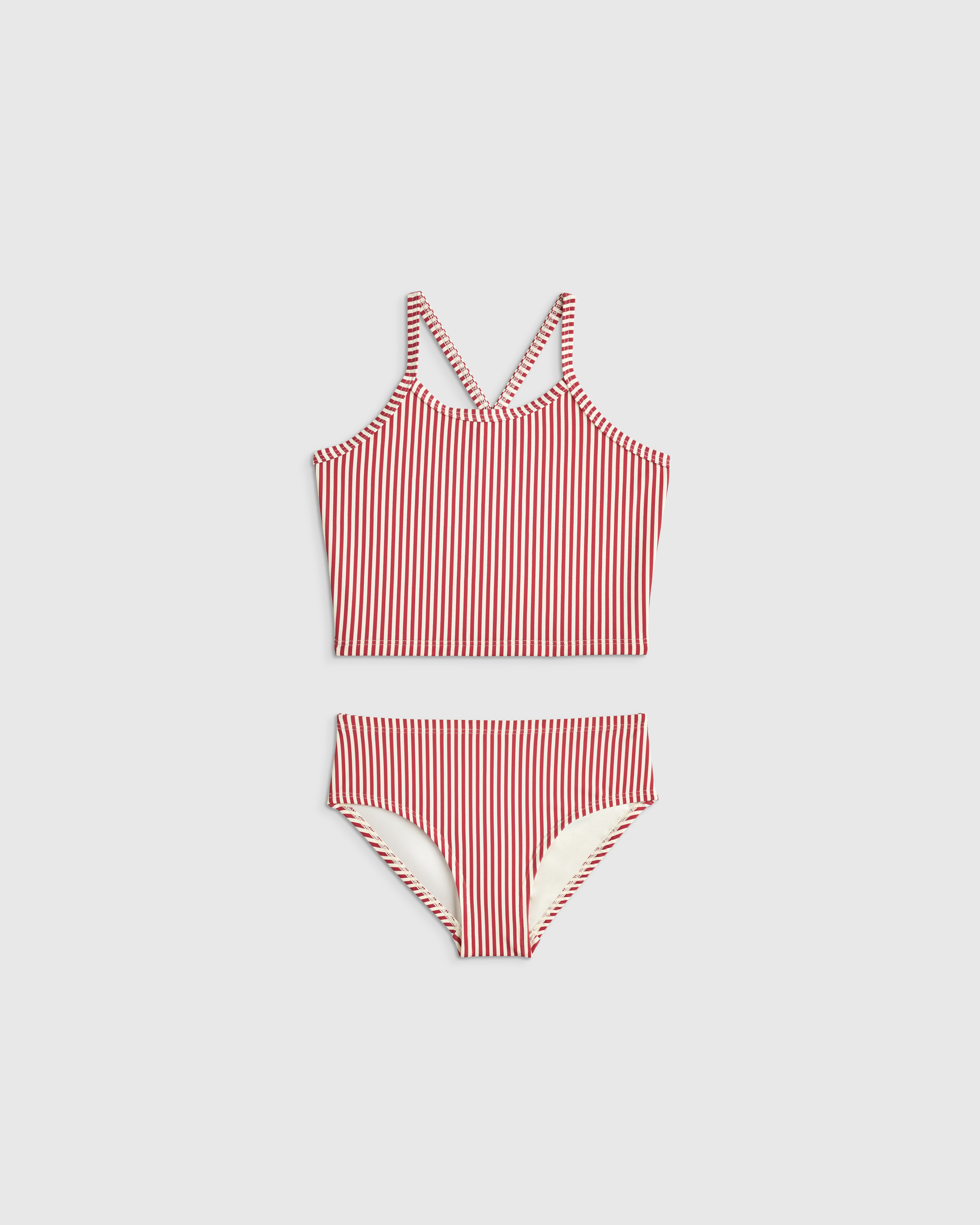 Rust Stripe Tankini Swimsuit
