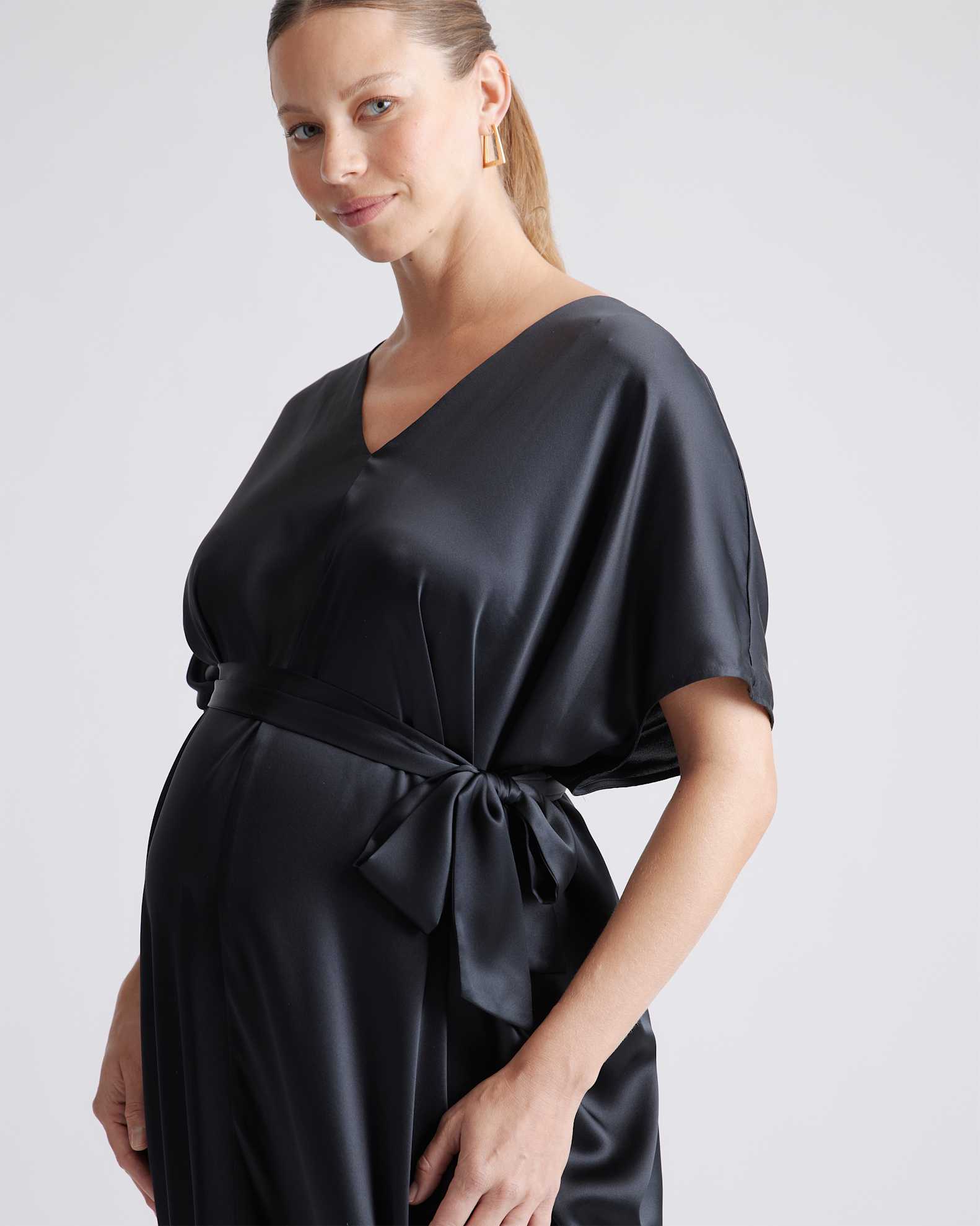 silk wrap maternity dress 100% Washable Silk Maternity Dress