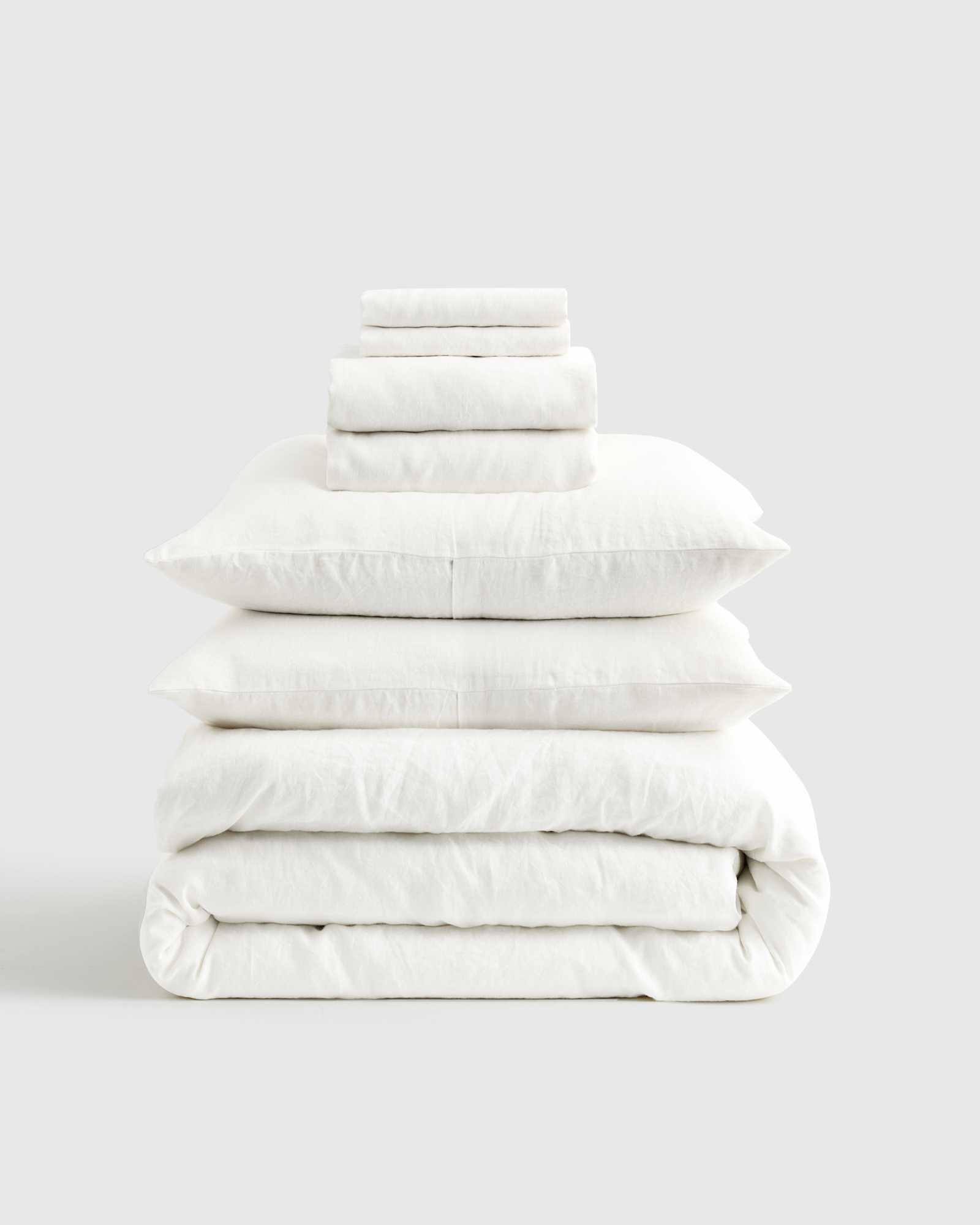 Deluxe Linen Duvet Bundle | Quince in White