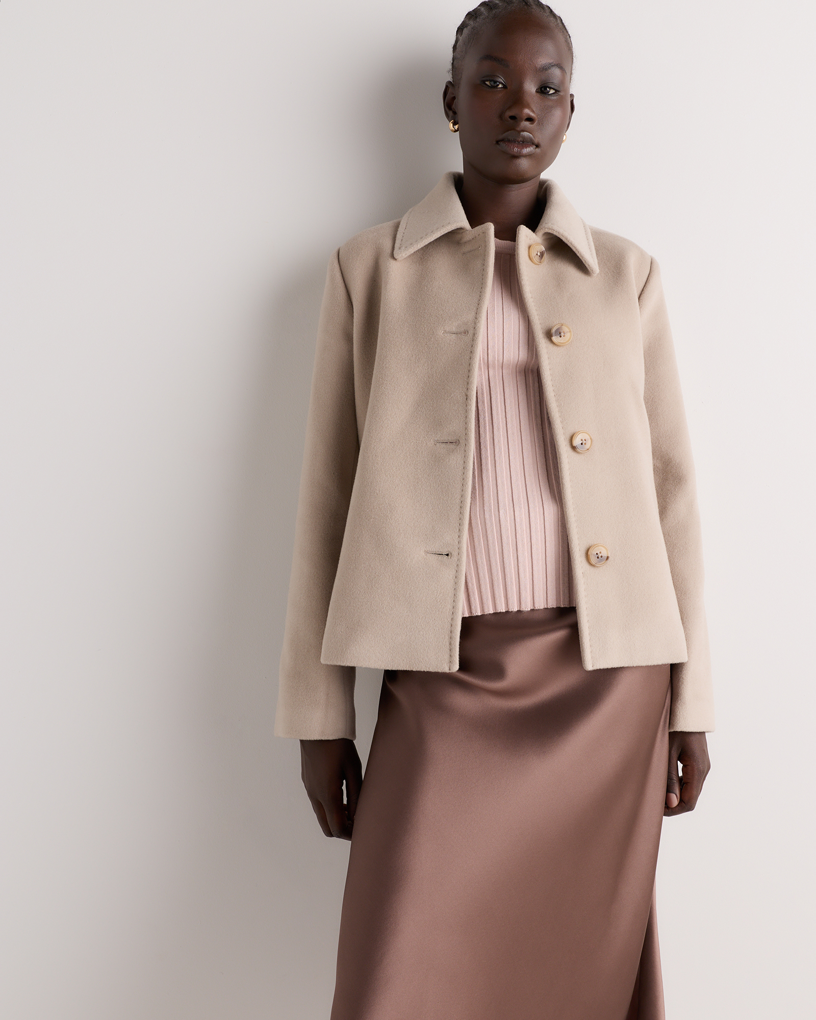Wool Cashmere Short Coat | Quince Canada