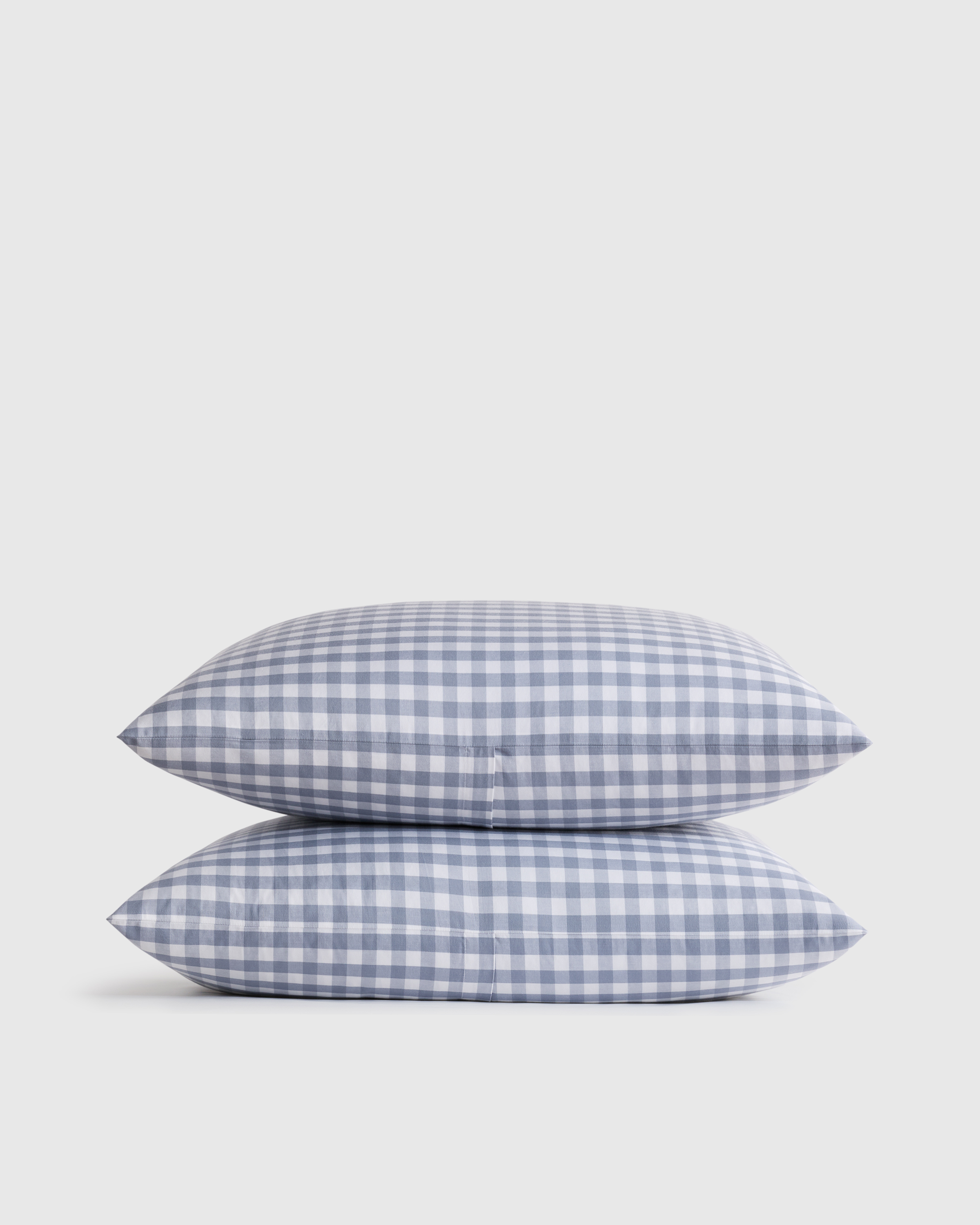 Mineral Organic Crisp Percale Gingham Sham Set