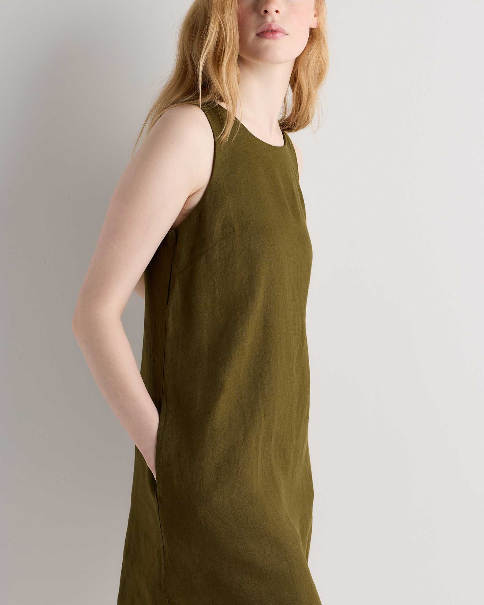 linen tank dress Cut Loose Combo A-line Do not be afraid of linen Johnny Was Women's Linen Bias