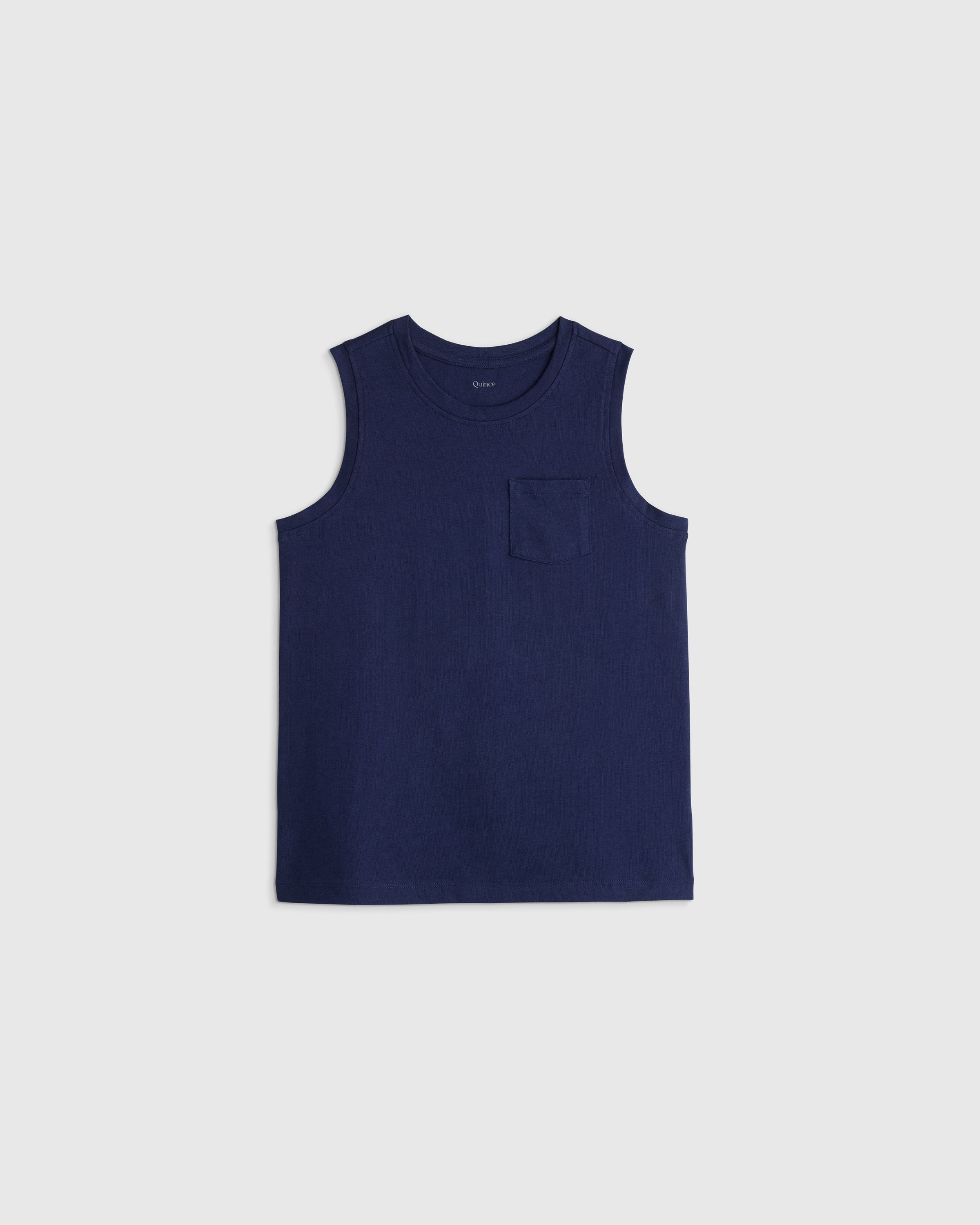 Navy 100% Organic Cotton Jersey Tank