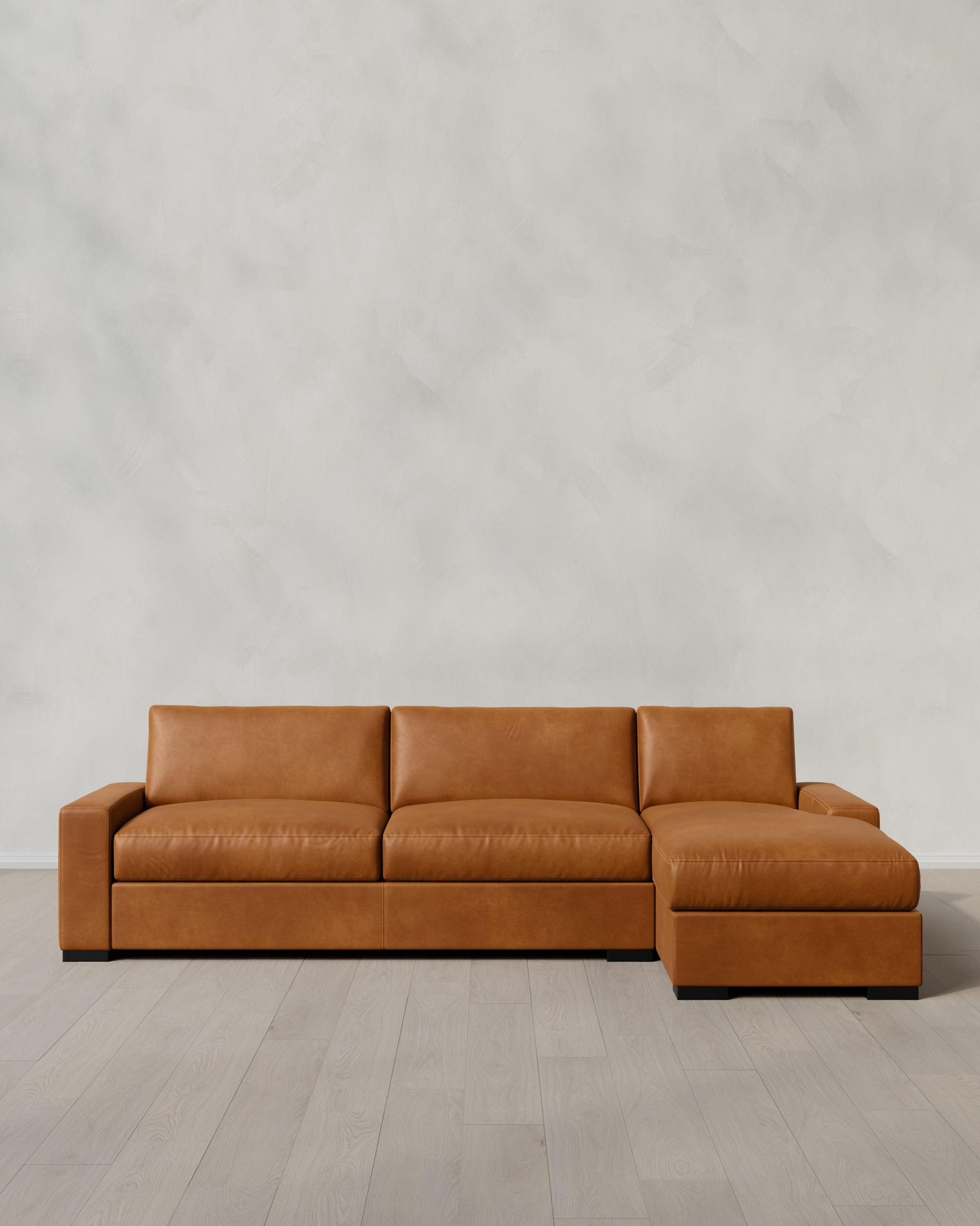 Auburn Stillman Chaise Sectional in Leather
