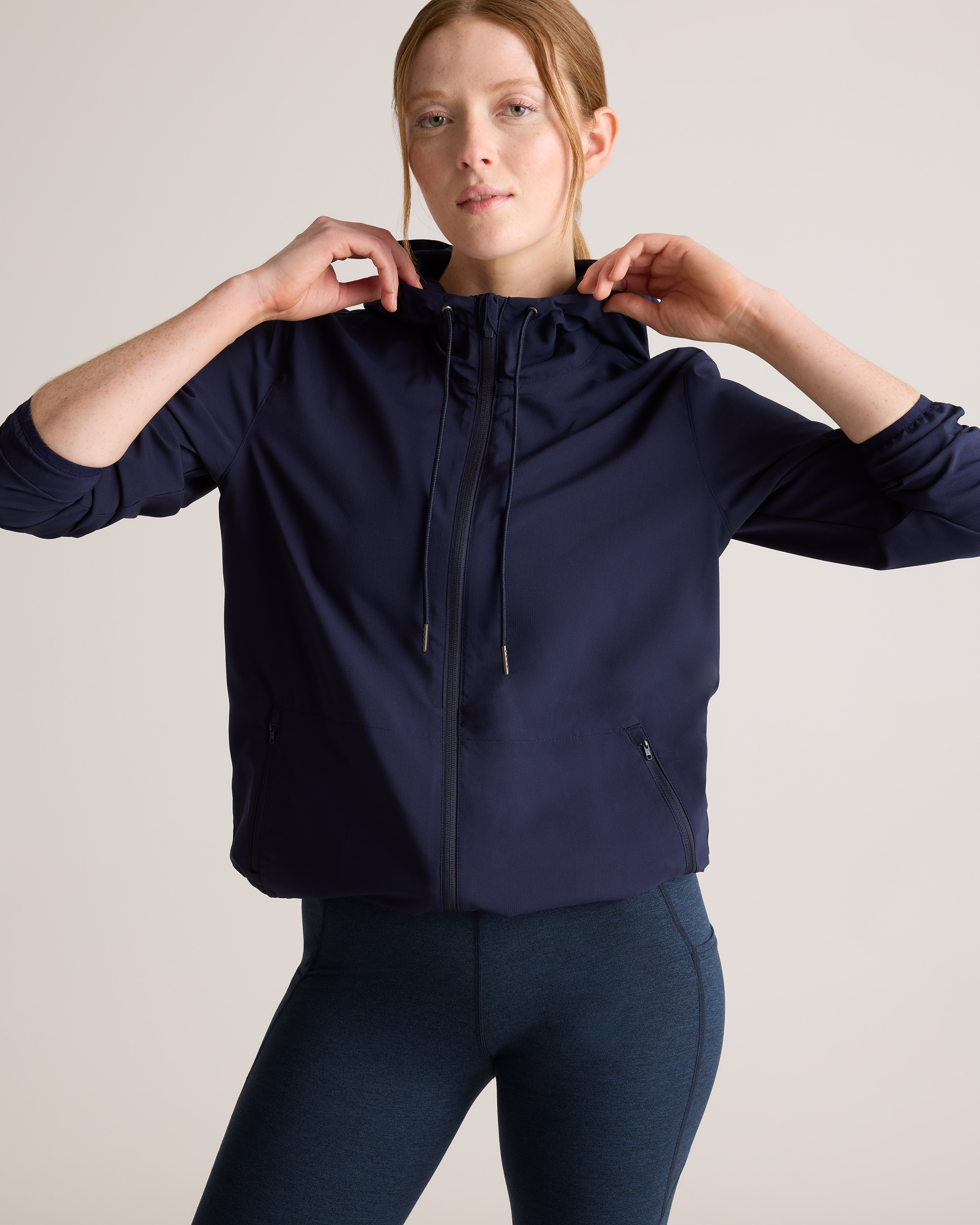 Micro Ripstop Packable Hike Jacket in Deep Navy