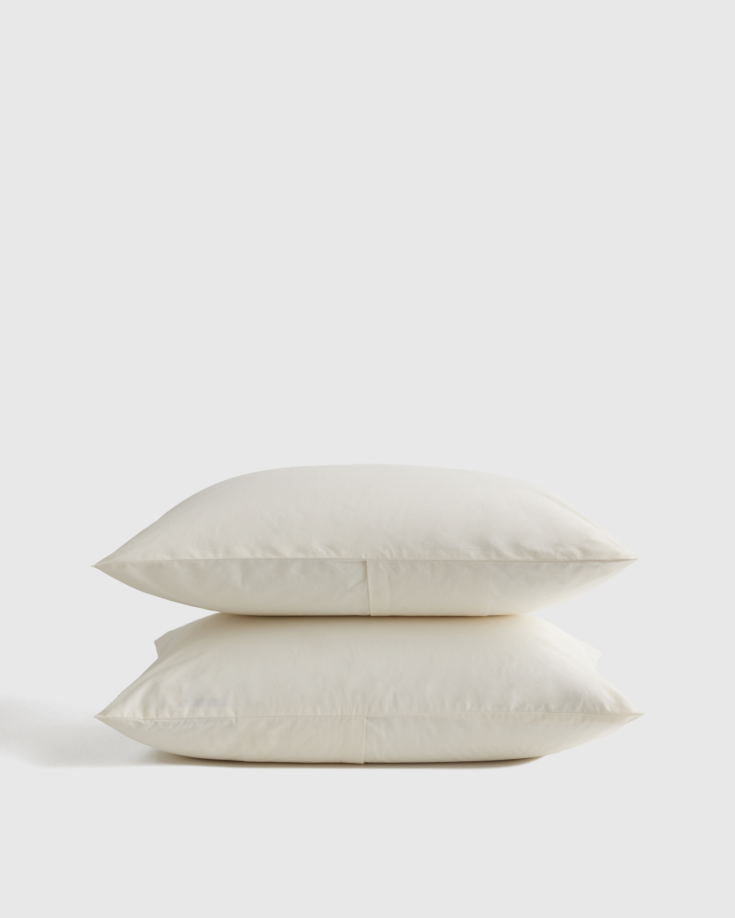 Ivory Organic Brushed Cotton Sham Set