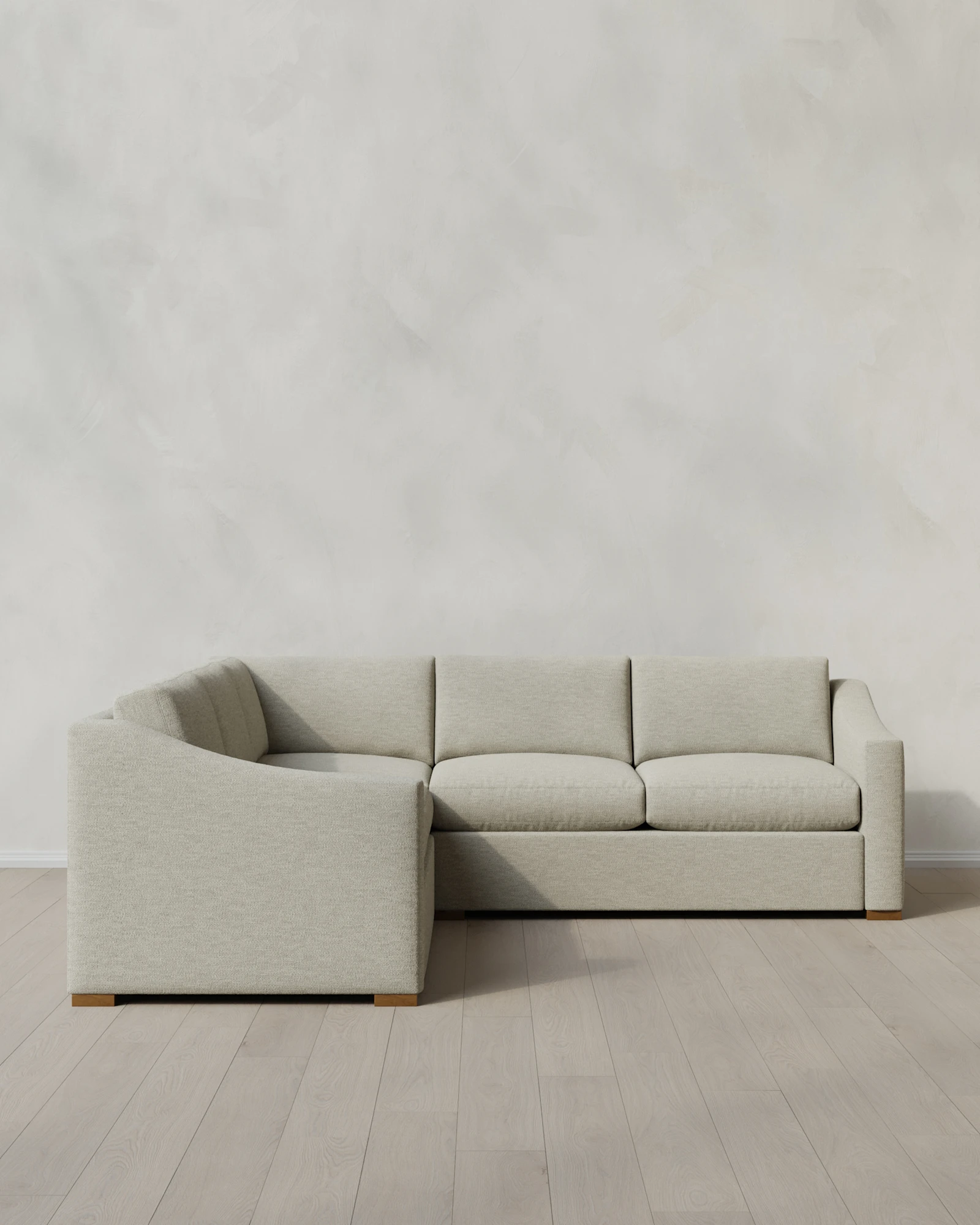 Hollis Slope Arm L Sectional in Performance Basketweave