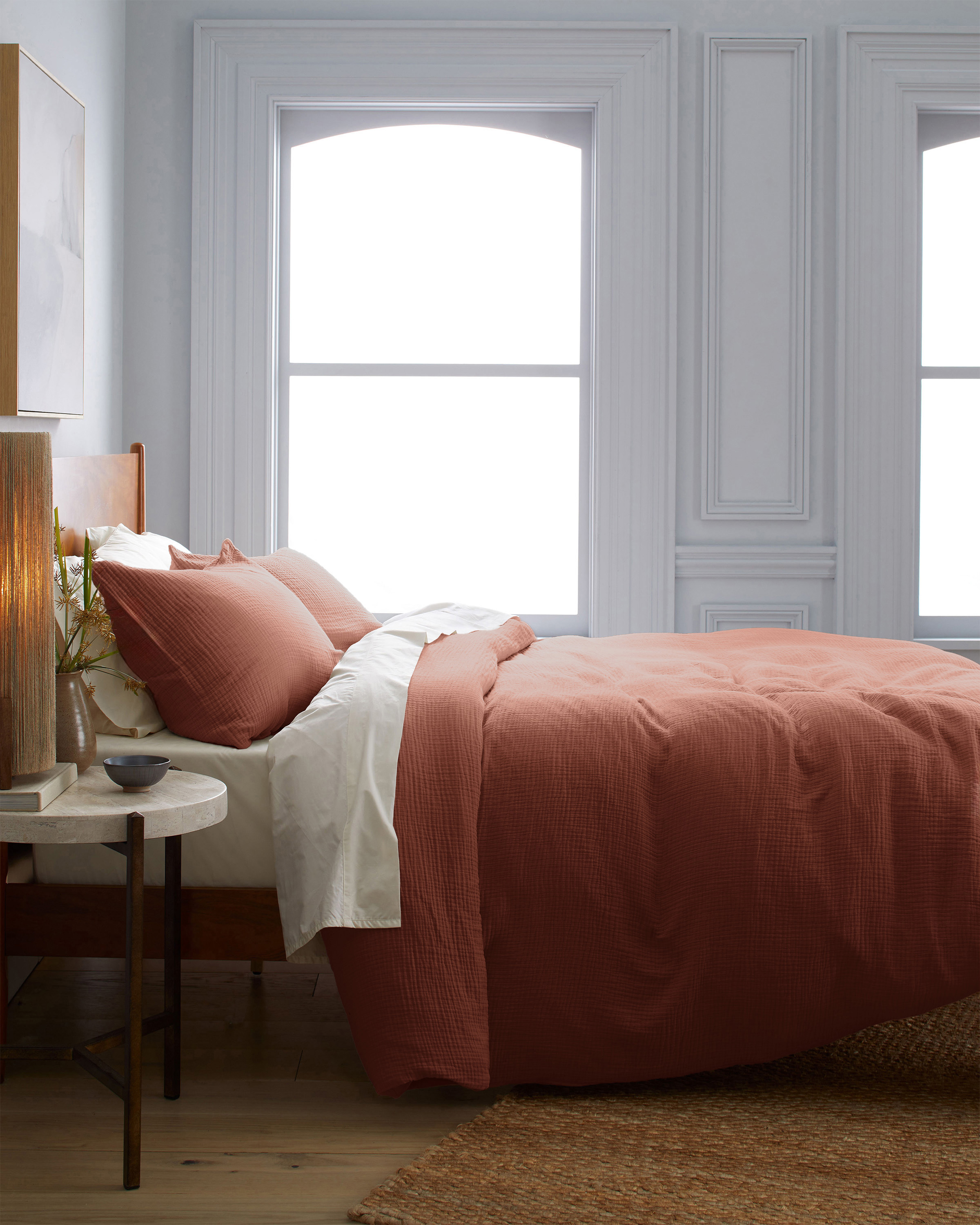 Clay Organic Cotton Gauze Duvet Cover