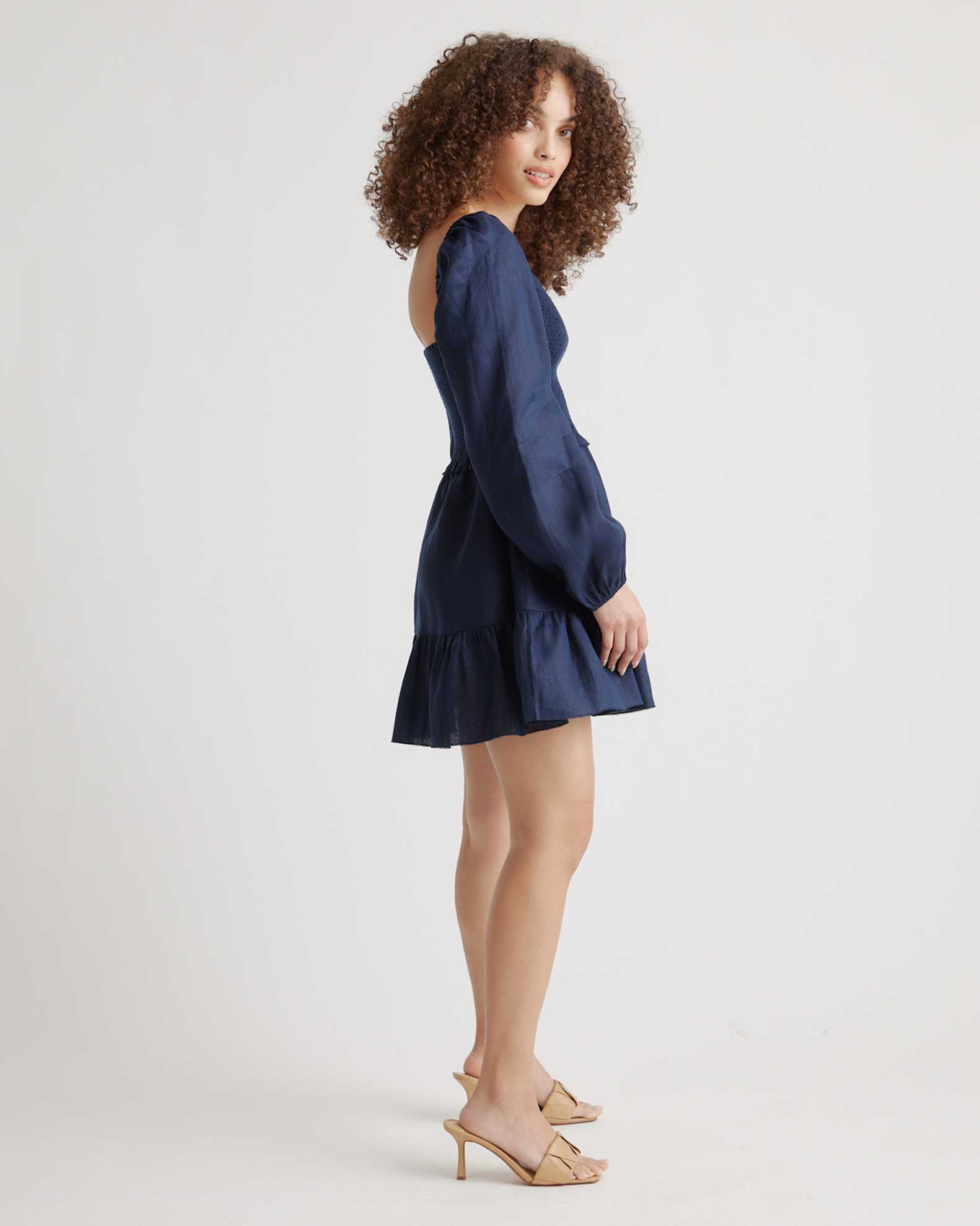 blue smocked mini dress Made for Lovely Days Smocked Mini Dress- Powder Blue