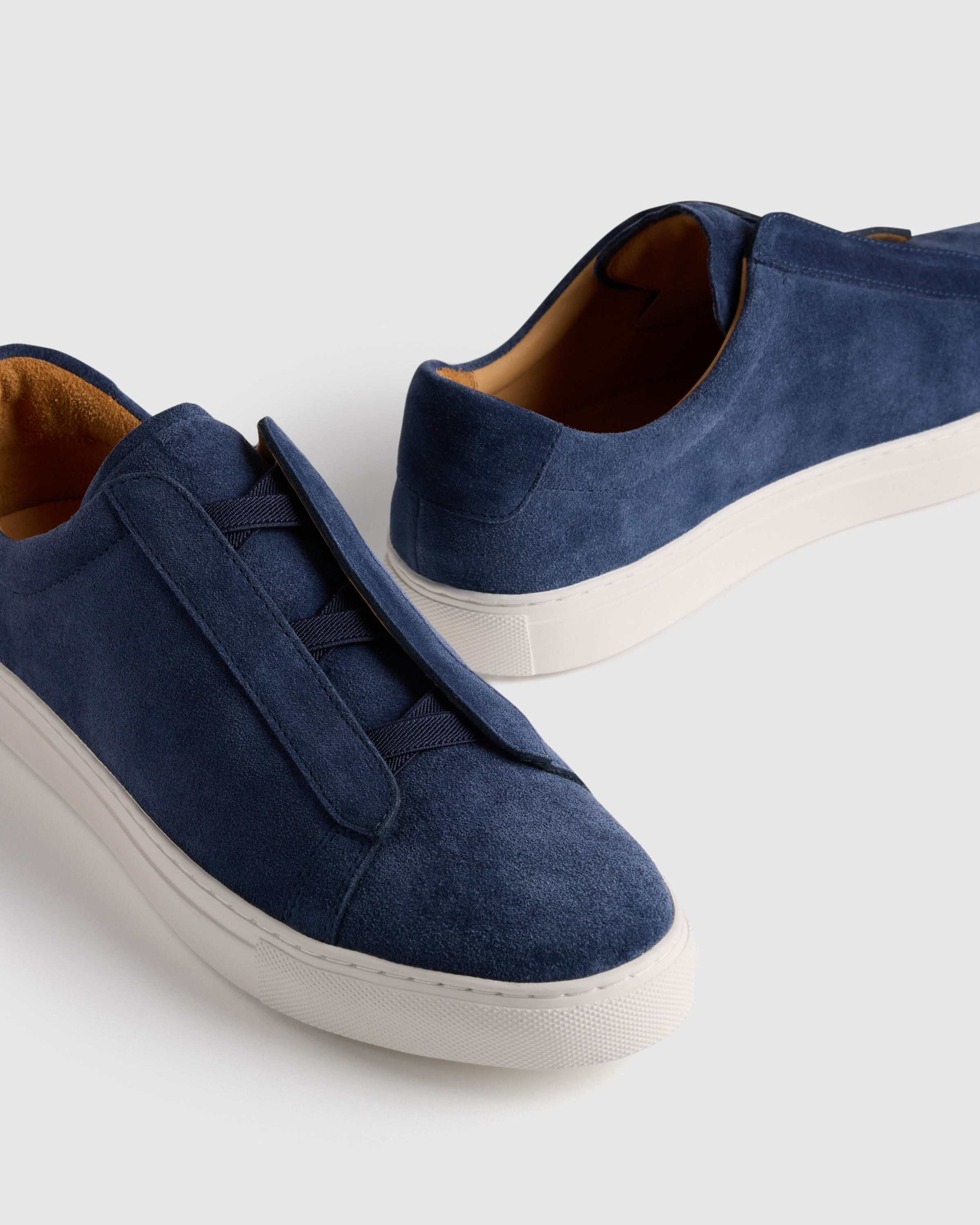 Pastori NWB Julius Slip-On Leather Sneakers Size 41.5 US 8.5 in Brown / Blue Pastori Julius Slip-On Leather Sneakers Brown / Blue main image 4