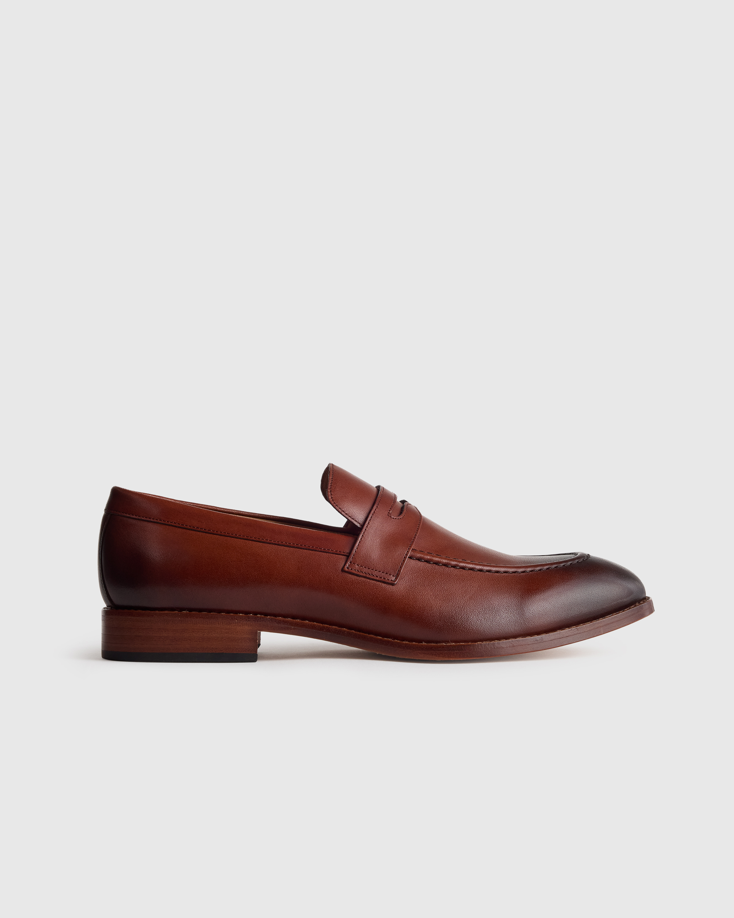 Brandy Calfskin Leather Penny Loafer
