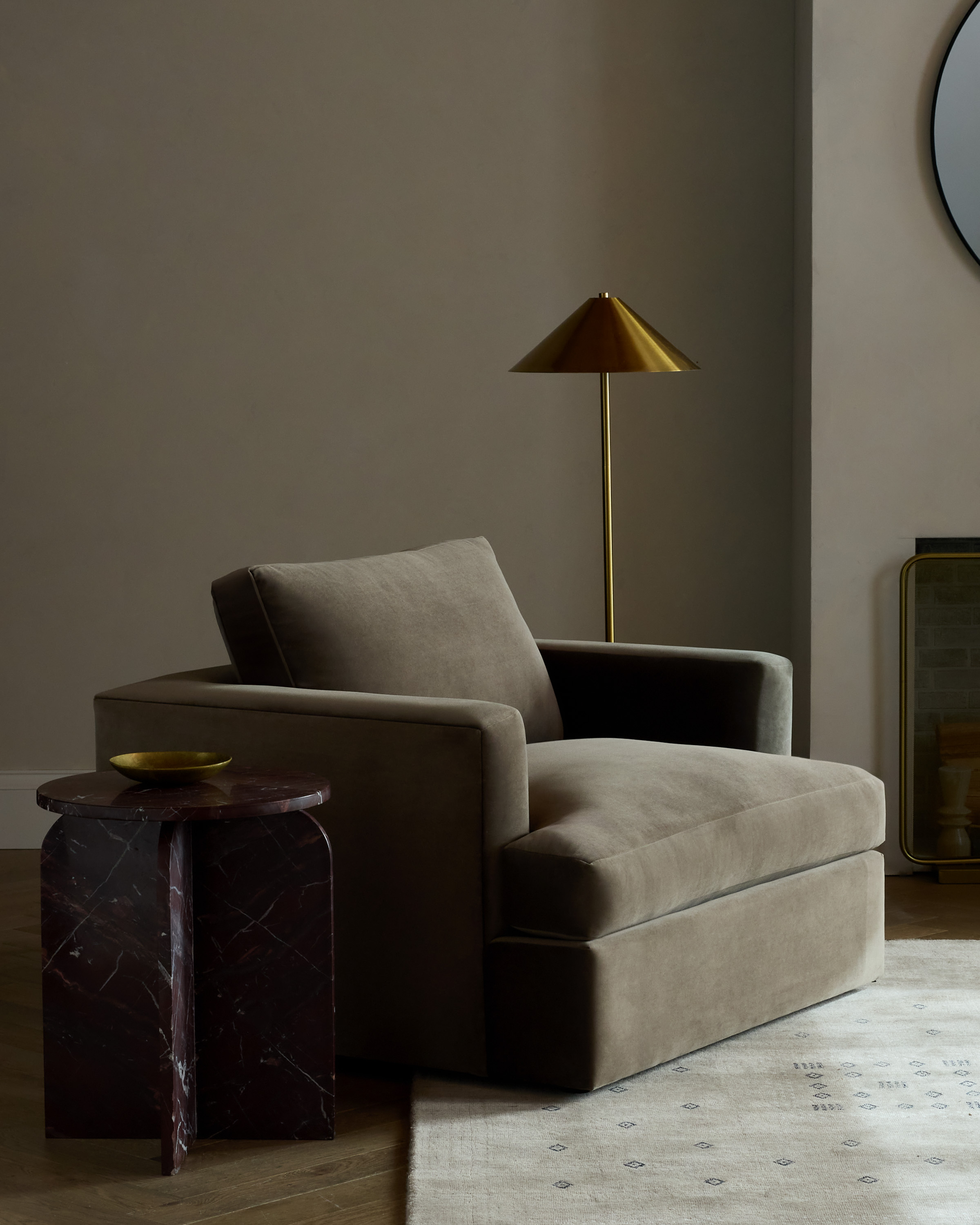 Sierra Performance Basketweave Curved Arm Accent Chair - thumbnail 2