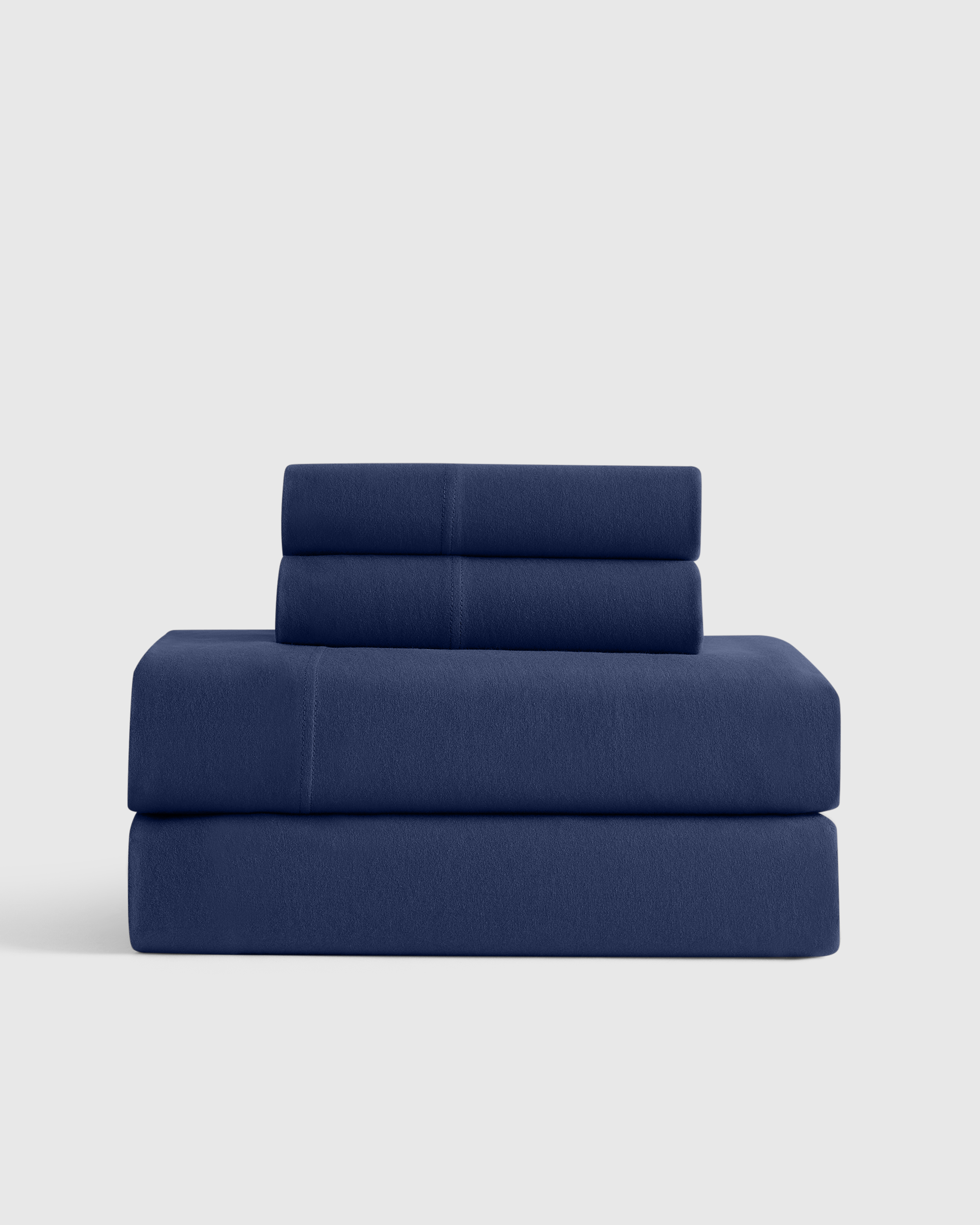 Navy Organic Jersey Sheet Set
