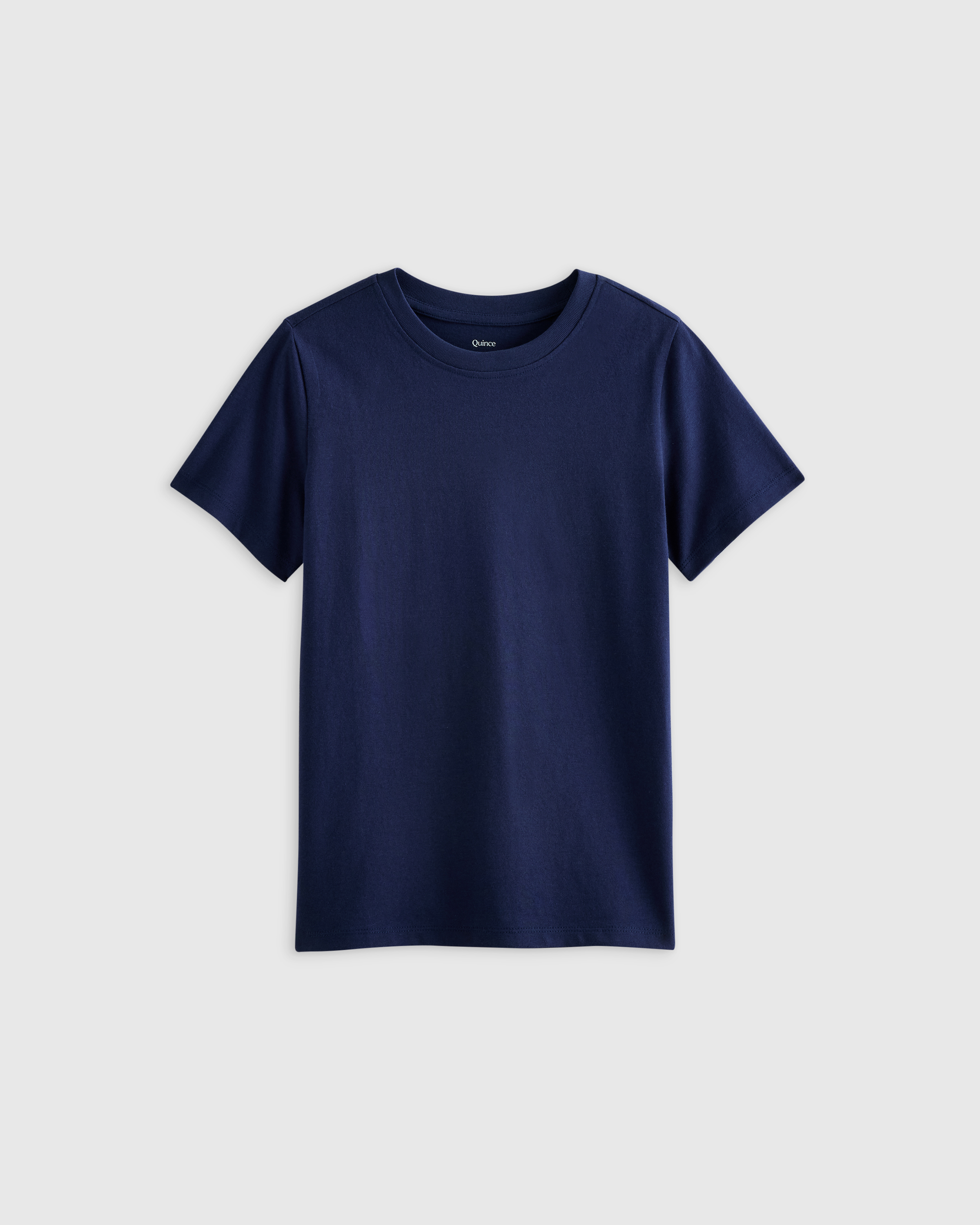 navy 100% Organic Cotton Jersey Short Sleeve Tee 