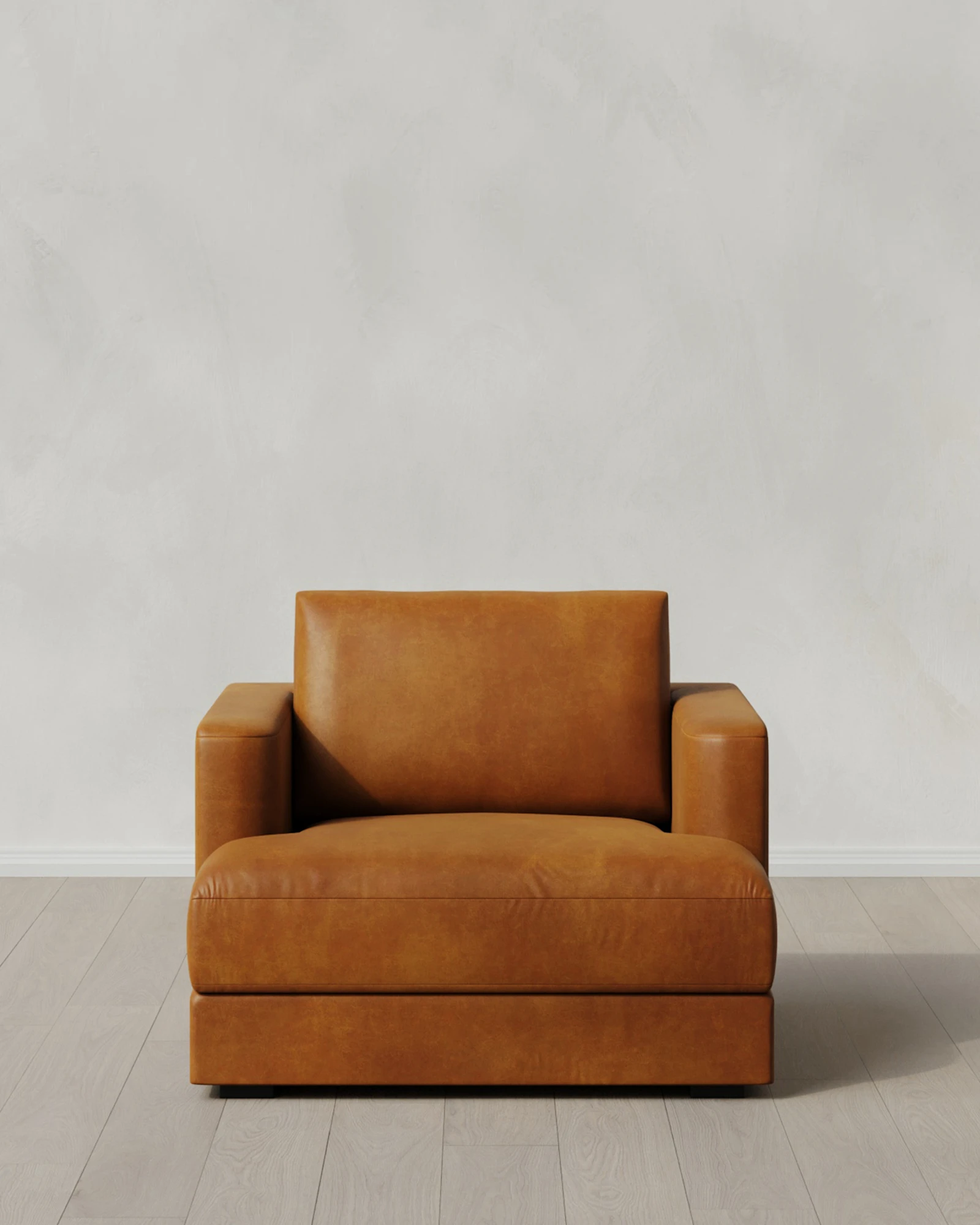 Sierra Leather Curved Arm Accent Chair