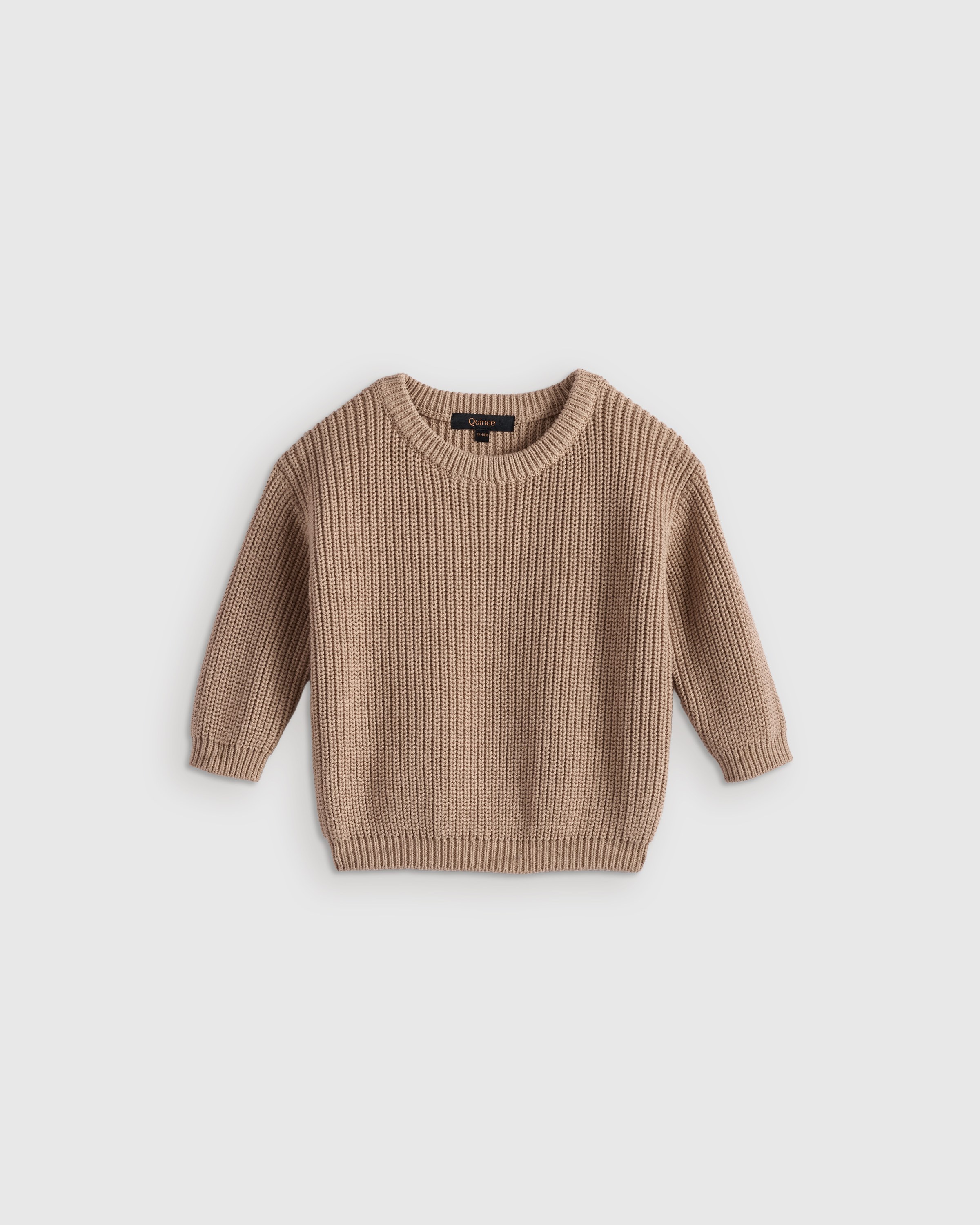 Oatmeal 100% Organic Cotton Fisherman Tunic Sweater 