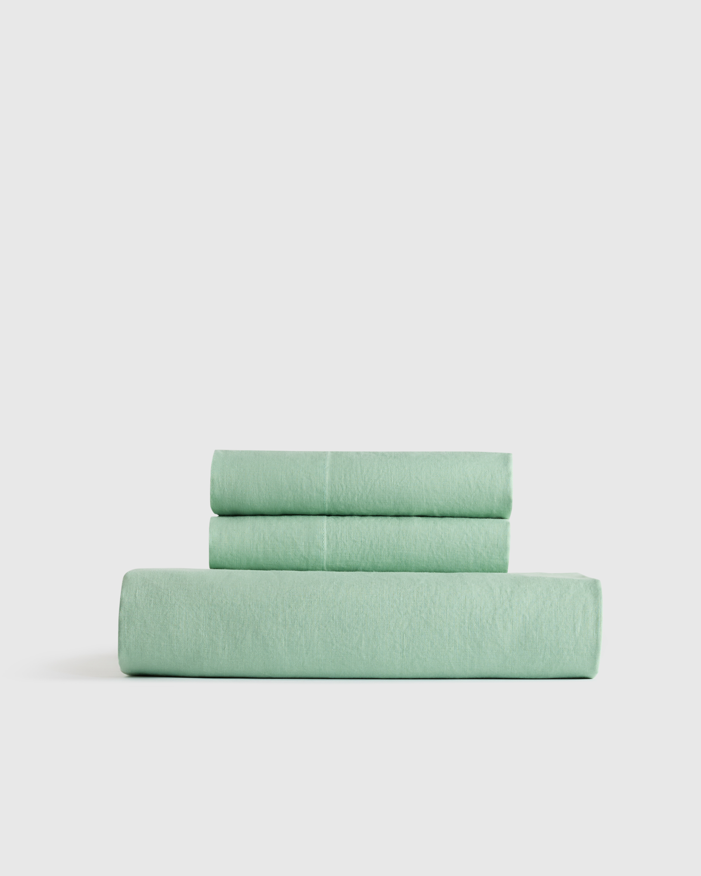 Jade European Linen Fitted Sheet Set