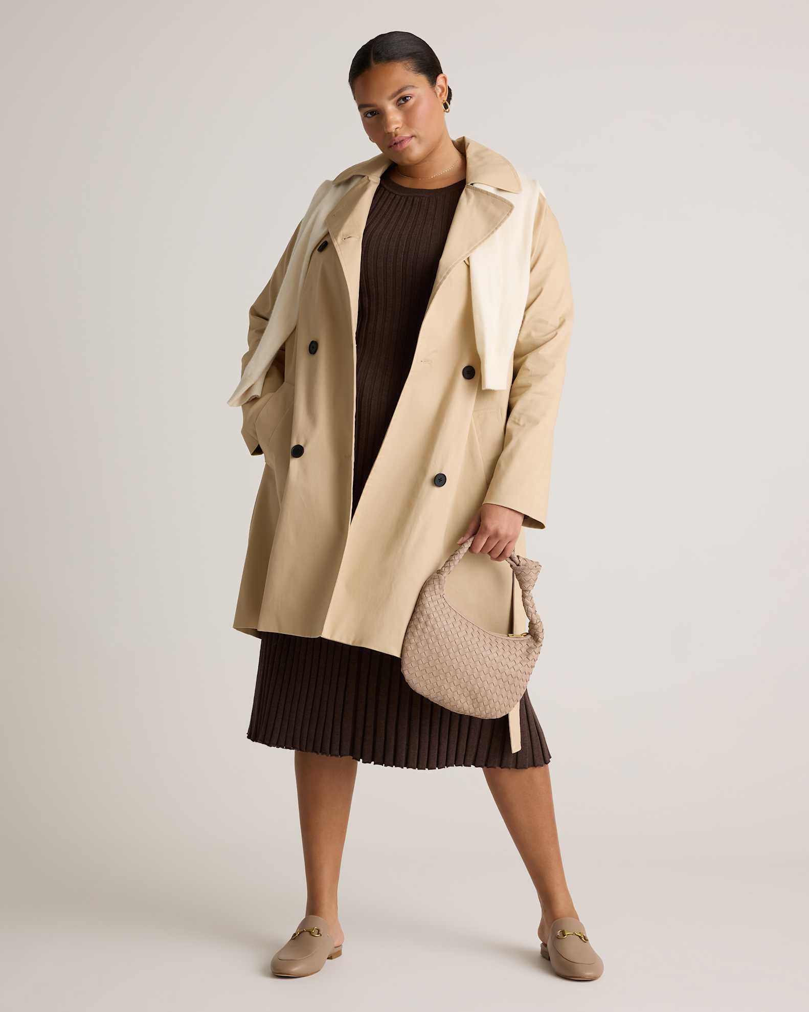 Women's Comfort Stretch Trench Coat - Main Image